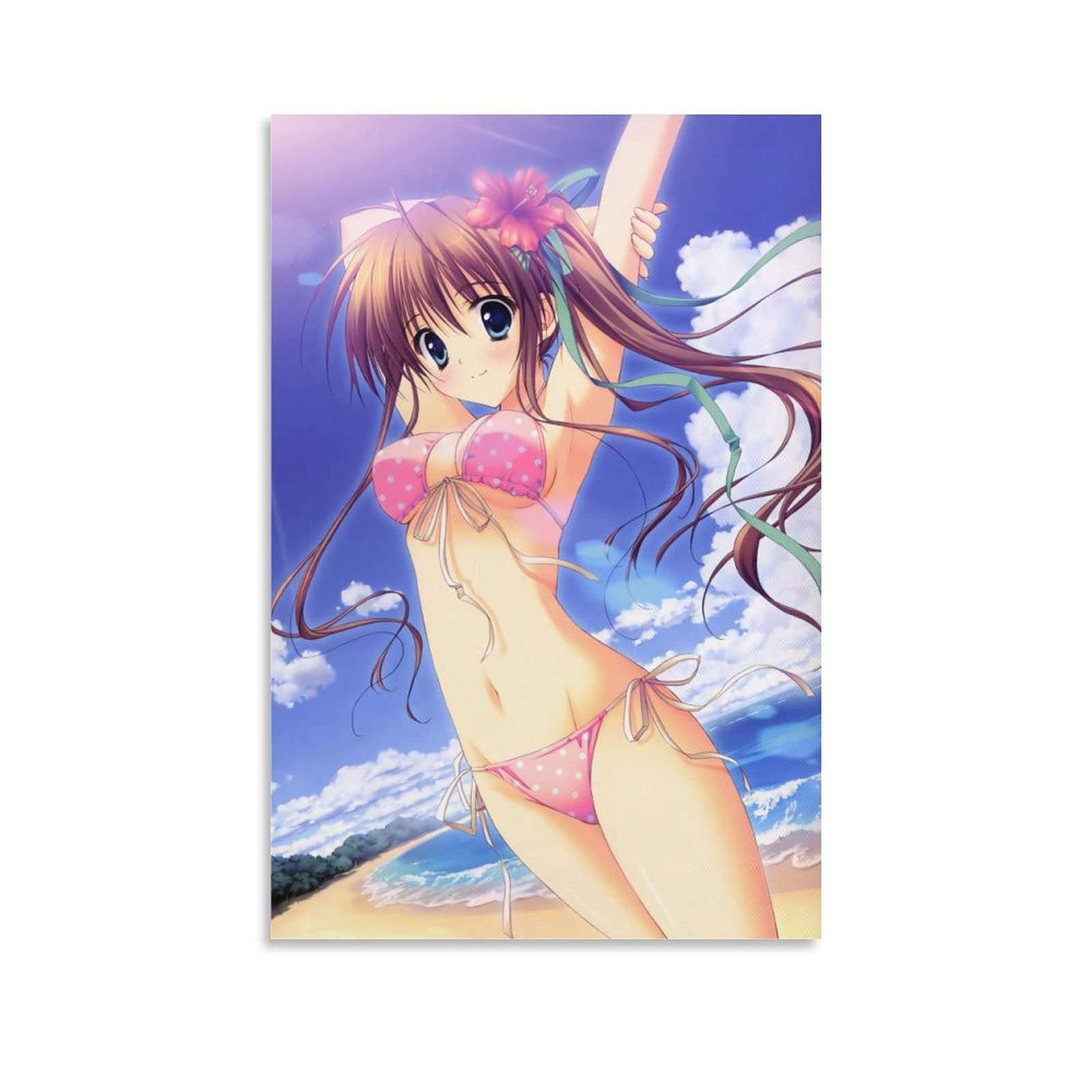 Anime Akane Iro ni Somaru Saka Nagase Minato Bikini Poster - Canvas Wall Art Decor for Living Room, Bedroom & Gifts - 24x36 inches (60x90cm) - Perfect for Anime Fans, Home Decoration & Otaku Culture Enthusiasts