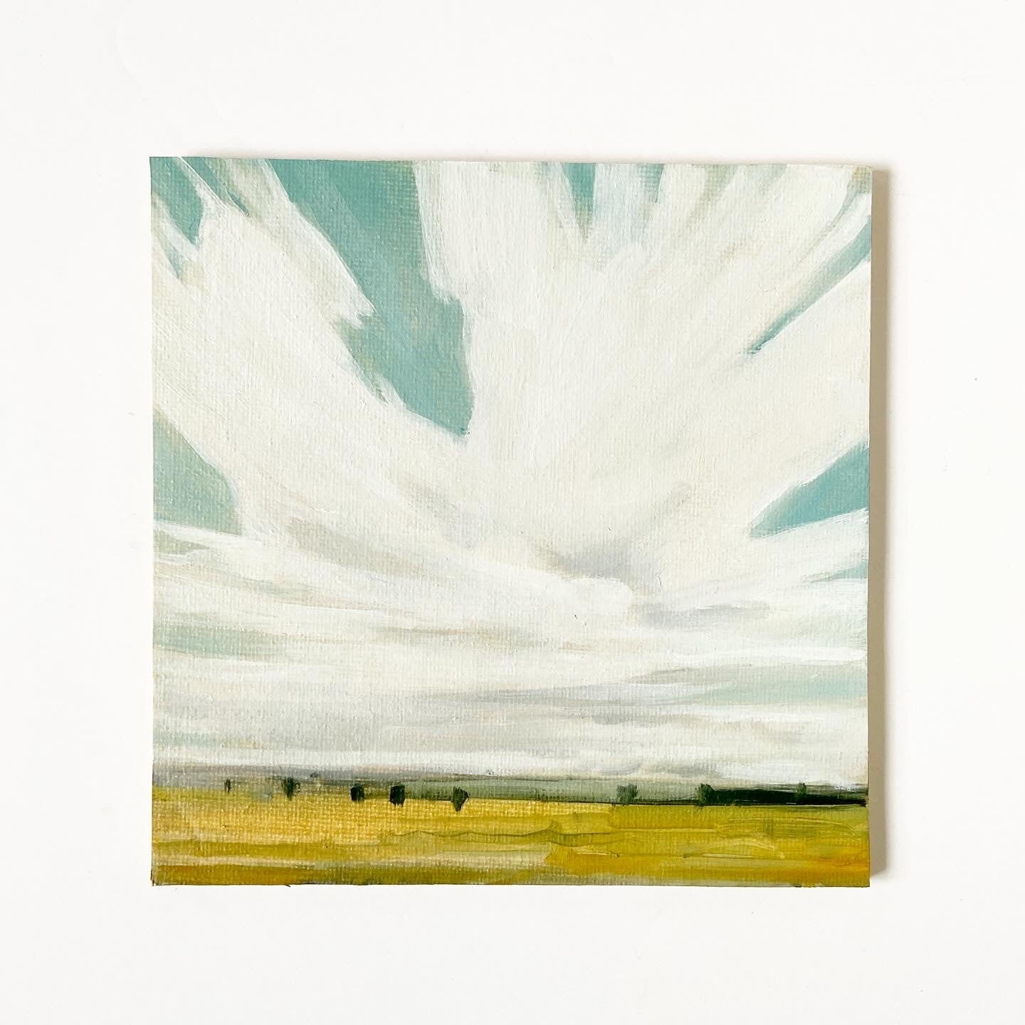 Original Warm Welcome Oil Painting on 6x6 Inch Flat Panel - Perfect for Home Decor, Gift Giving & Art Collectors