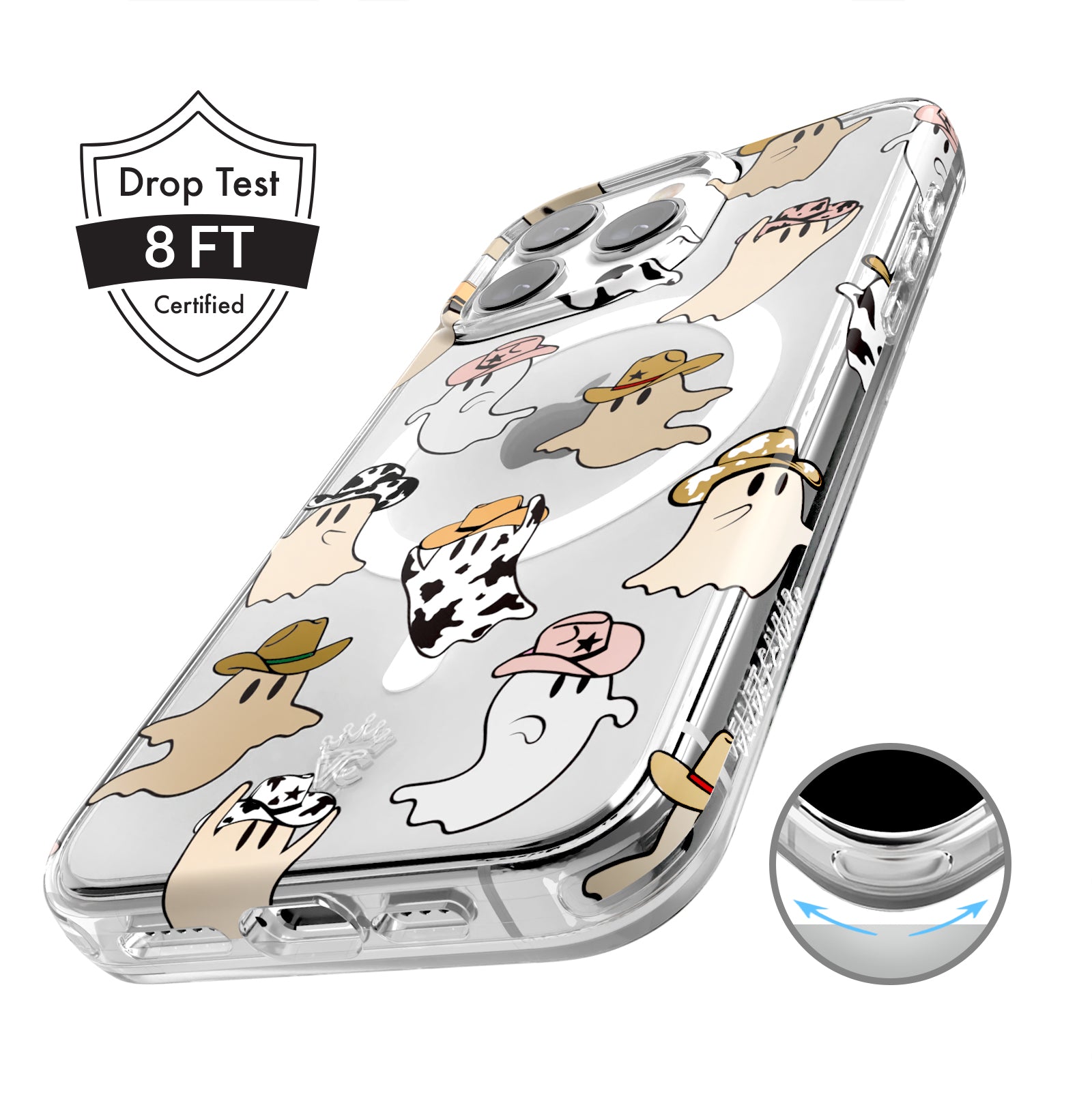 Ghosted Cowboys iPhone Case - Stylish & Durable Phone Cover for iPhone 13/14/15 Pro Max - Perfect for Western Lovers & Country Music Fans (Rodeo, Concerts, Outdoor Adventures)