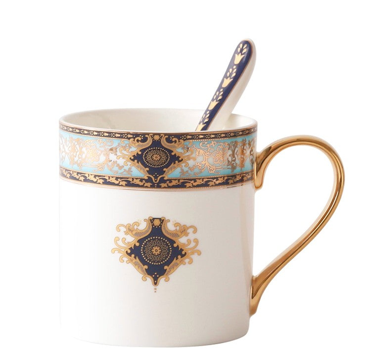 Premium Ceramic Coffee Mug Set - Elegant British Tea Cups with Large Capacity, Royal Bone China Porcelain for Office, Home & Gifts - Perfect for Tea, Coffee & Hot Beverages