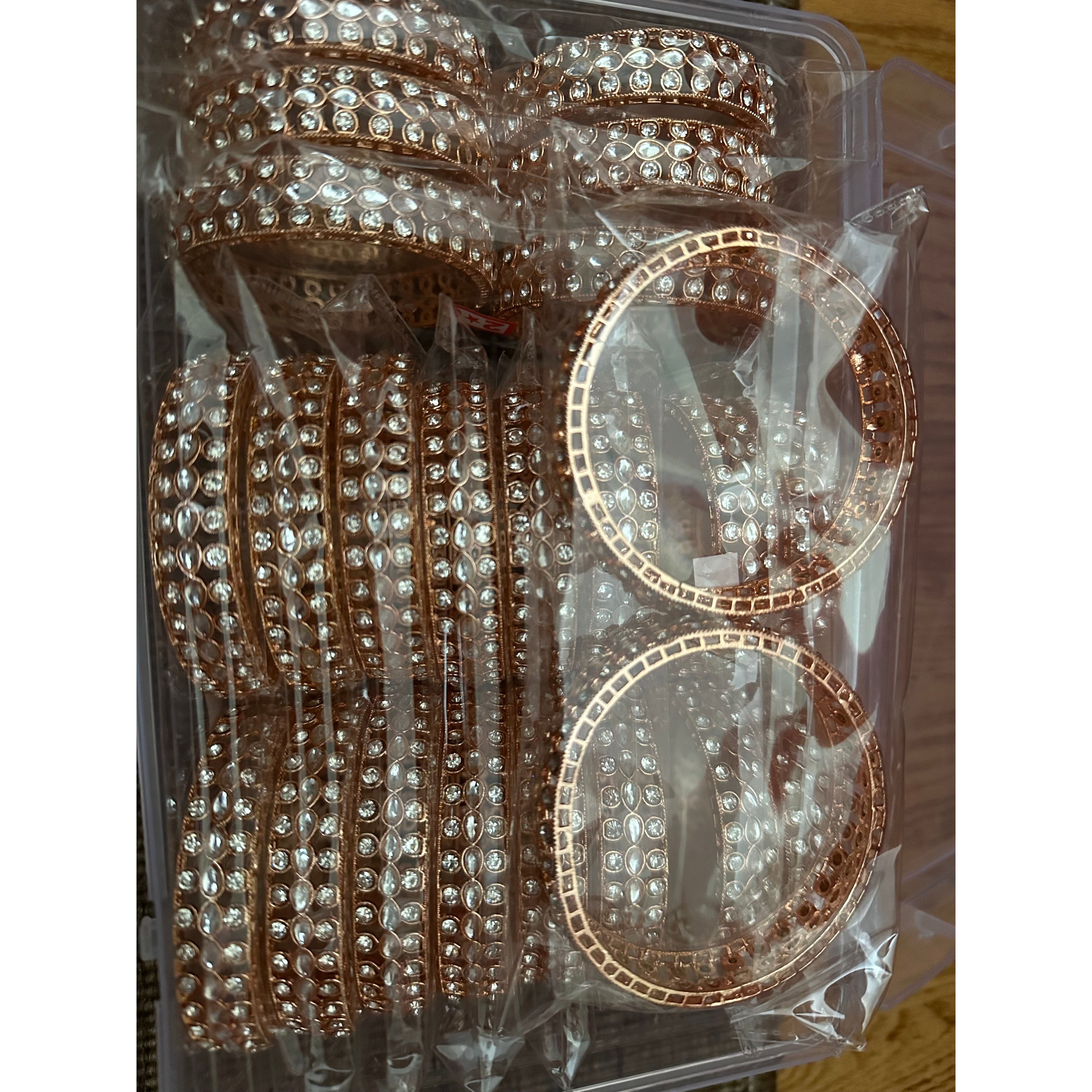 Exquisite Kundan Bangles Set of 2 - Traditional Indian Gold Plated Bracelets for Women - Perfect for Weddings, Festivals & Ethnic Fashion