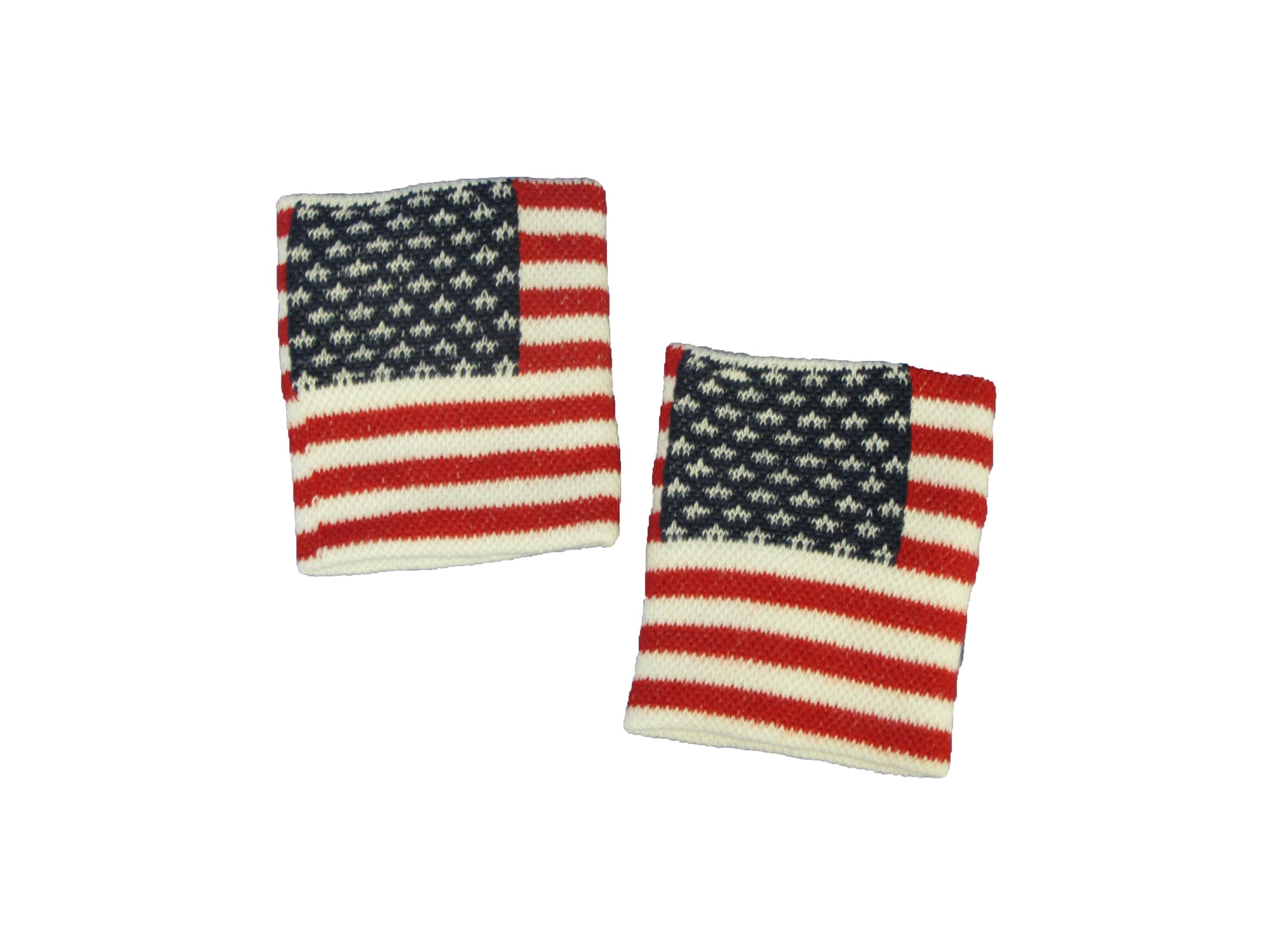 COUVER American Flag Men's 3 Inch Sweat Wristbands (1 Pair) - Moisture-Wicking Workout Bands for Gym, Running & Sports
