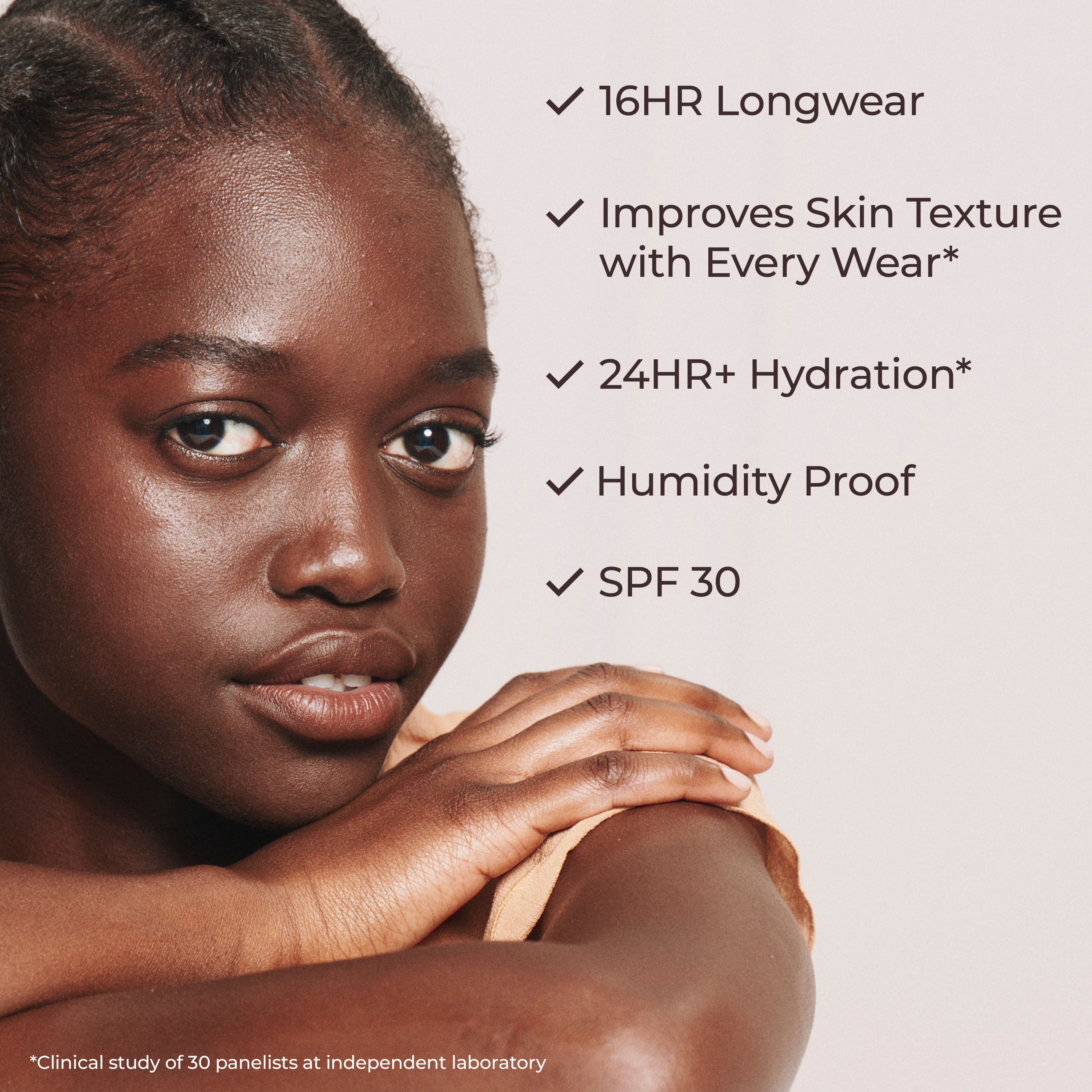 Long Wear Tinted Moisturizer SPF 30 with Hyaluronic Acid - Natural Dewy Finish, Hydrating & Lightweight for Daily Sun Protection | Perfect for Work, Gym & Outdoor Activities