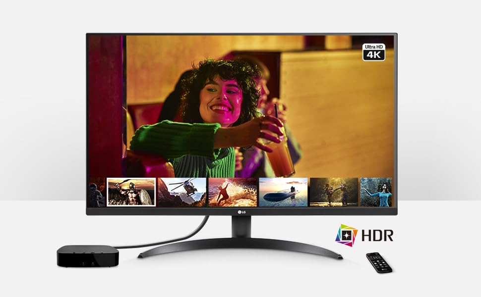 LG 32UR500K-B 32-inch 4K UHD Monitor (3840x2160) with HDR10, Built-in Dual Speakers, OnScreen Control - Borderless Design for Home Office, Gaming & Graphic Design | HDMI x2, DisplayPort, Flicker Safe Technology