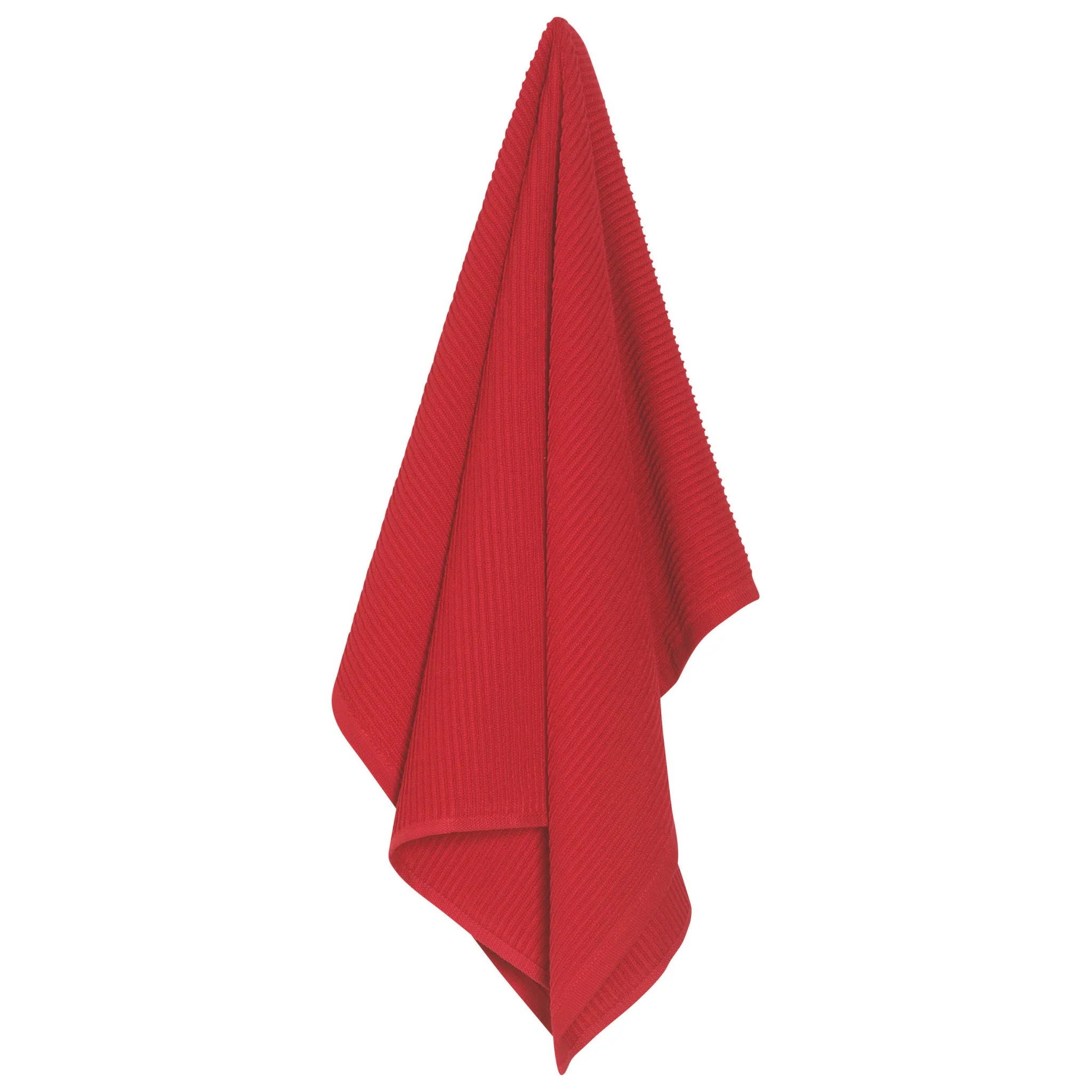 Premium Danica Ripple Terry Cotton Dish Towel - Super Absorbent & Quick Drying - Red Kitchen Towel for Dish Drying, Hand Wiping & Counter Cleaning - Ideal for Home, Restaurant & Kitchen Use