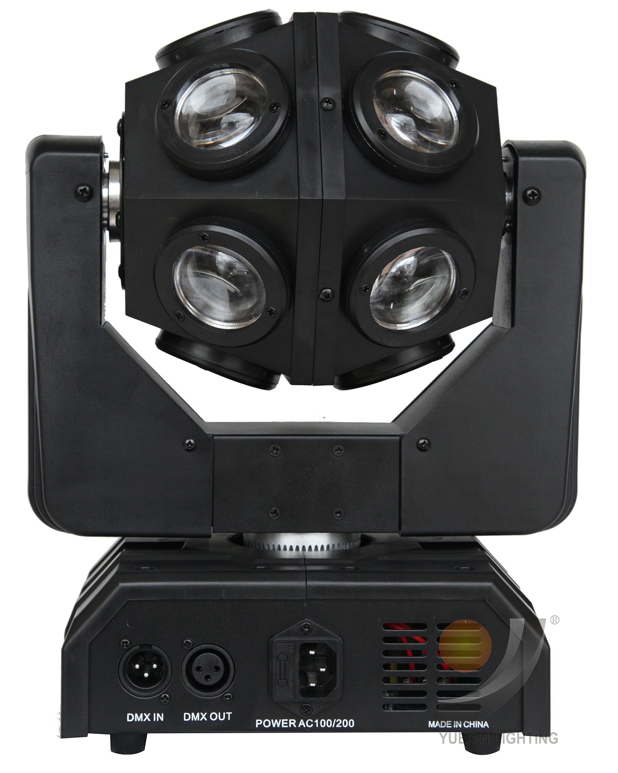 12X10W RGBW 4in1 LED Moving Head Light - 360° Endless Rotation Stage Beam Light for DJ, Disco, KTV, Wedding & Party Lighting (1PC) | Professional Stage Lighting Equipment for Live Shows & Events