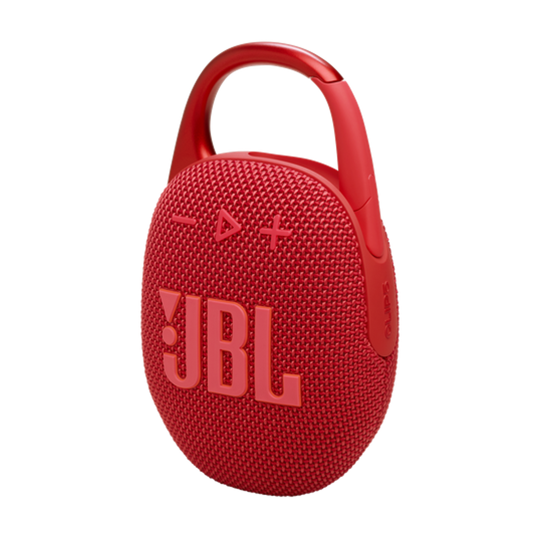 JBL Clip 5 Portable Bluetooth Speaker - Waterproof Wireless Speaker with Carabiner, Red - Perfect for Outdoor Adventures, Beach, Hiking & Travel