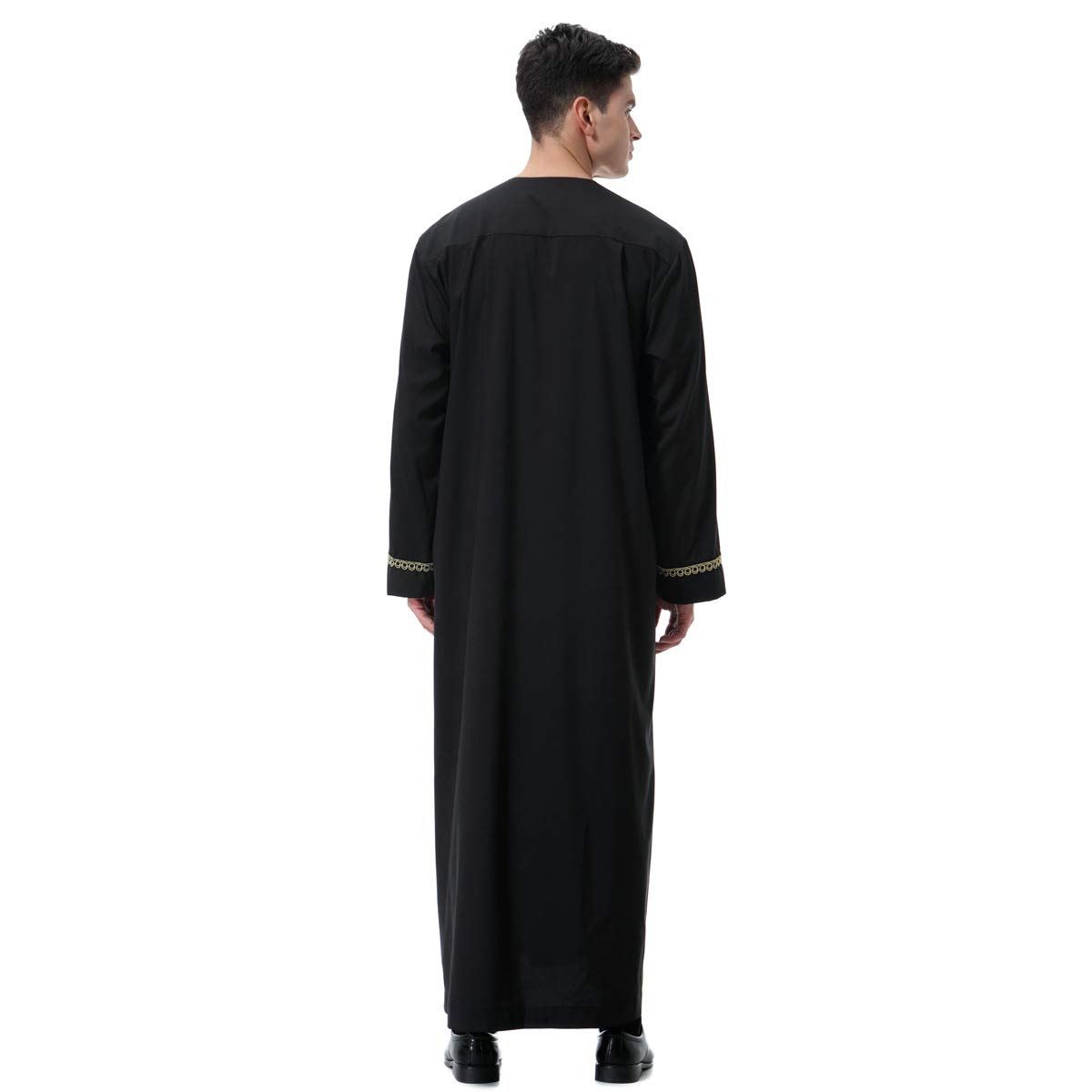 Premium Men's Muslim Kaftan Robe - Dubai Long Gown Ethnic Wear | 1pc Soft & Durable Islamic Clothing for Prayer, Home & Special Occasions