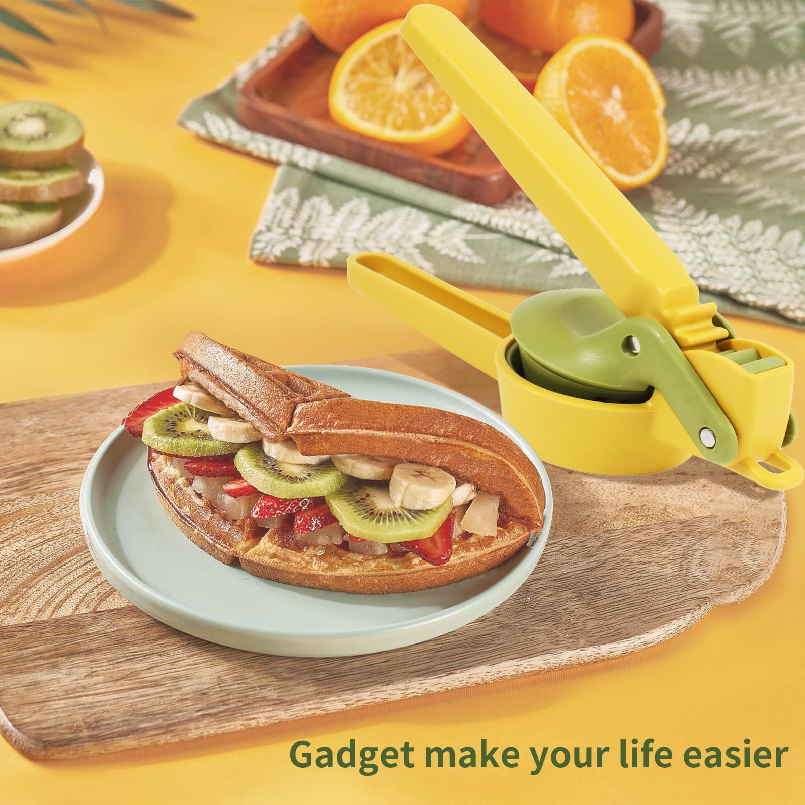 Stainless Steel Fruit & Vegetable Slicer - Multi-Purpose Banana, Kiwi, Strawberry, Mushroom & Egg Cutter for Fresh Platter Making | Perfect for Salads, Smoothie Bowls & Party Food Prep