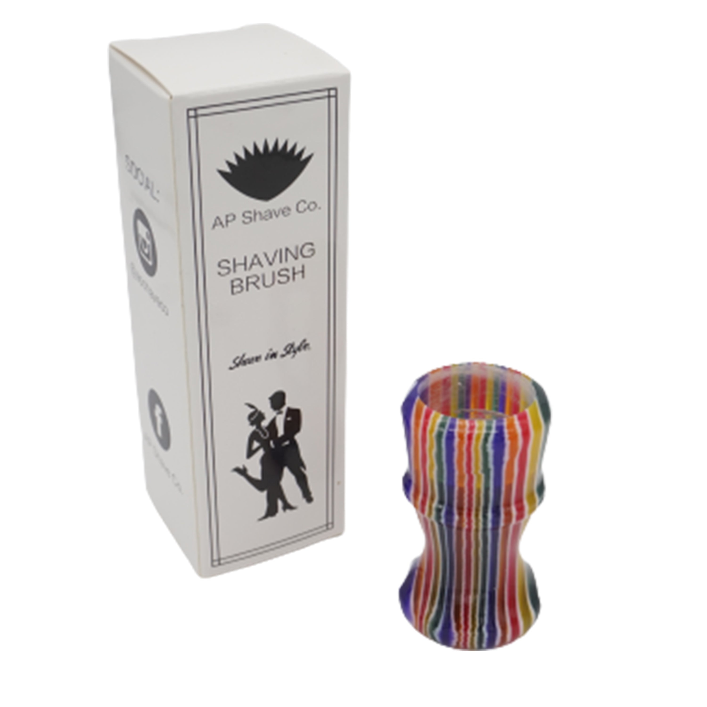 Handmade Candy Stripe Shaving Brush Handle - Fits 24mm & 26mm Knots - Perfect for Wet Shaving & Grooming Gifts for Men