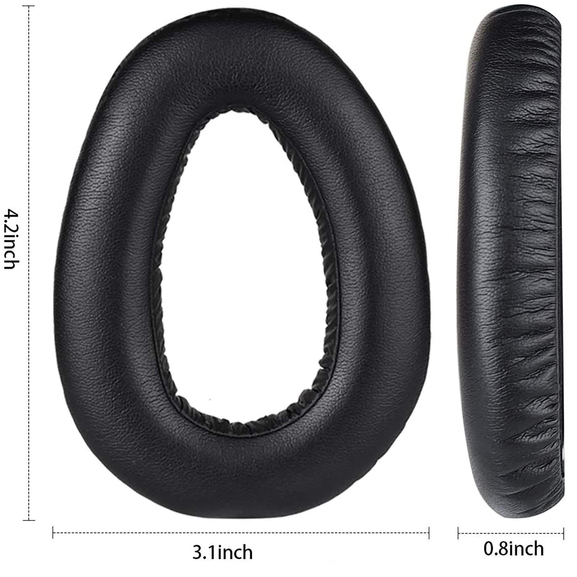 Premium Replacement Ear Pads for Sennheiser PXC 550, PXC 550-II, MB 660 & PXC480 Headphones - Soft Leather Earpad Cushions - Comfortable Noise Isolation for Travel, Office & Gaming (Black)