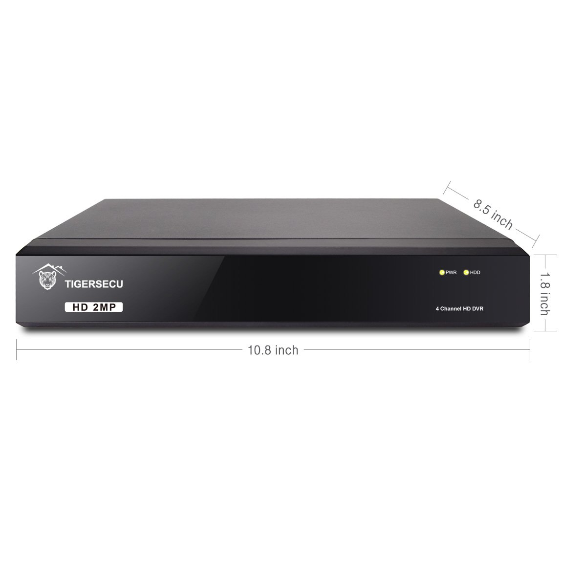TIGERSECU 4 Channel 1080P HD Hybrid 6-in-1 CCTV DVR Recorder with 1TB HDD - Compatible with 2MP/5MP TVI, AHD, CVI, Analog & IP Cameras | Home & Business Security Surveillance System