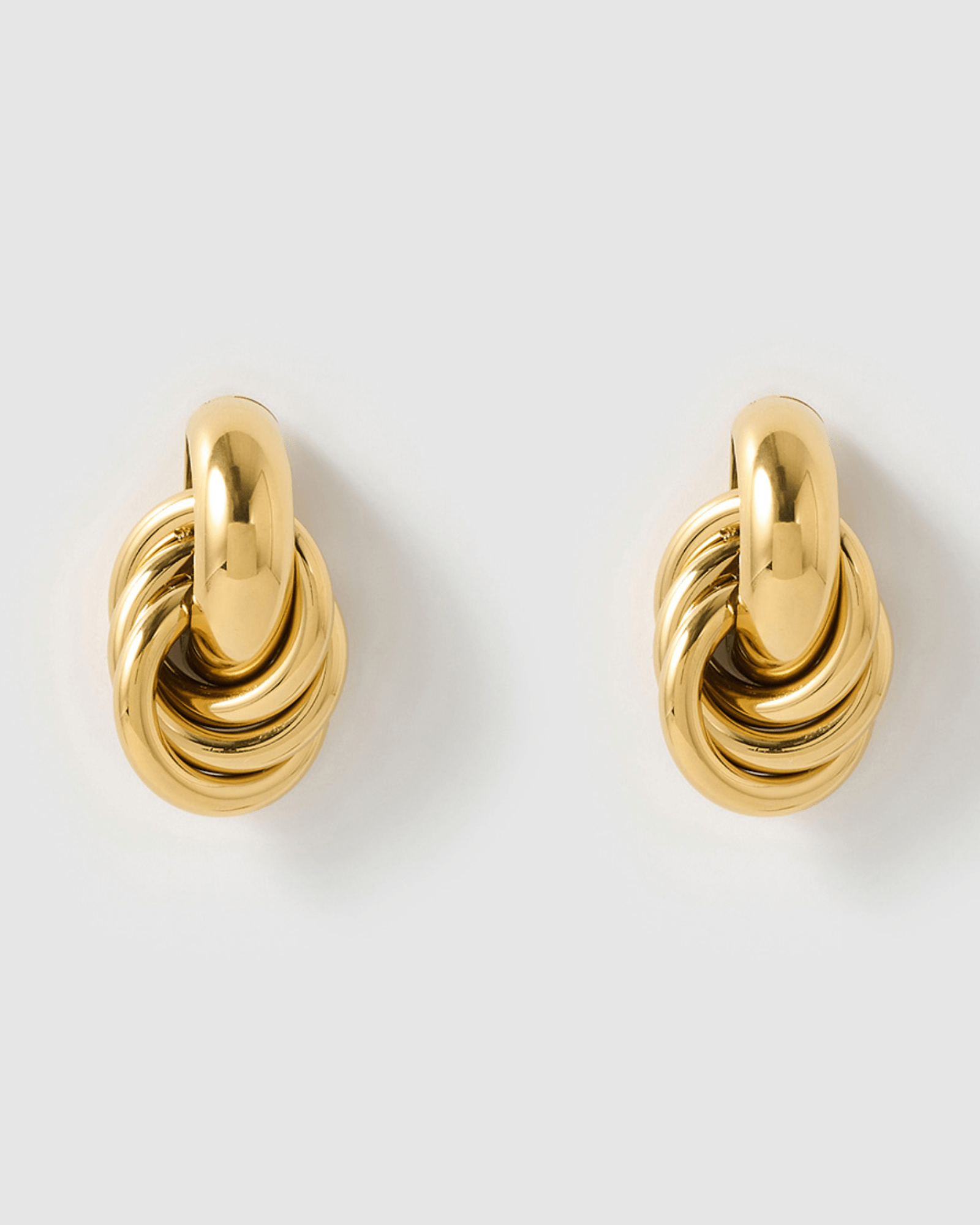 Izoa Emilia Gold Stud Earrings for Women - Elegant Minimalist Jewelry for Everyday Wear, Parties & Gifts