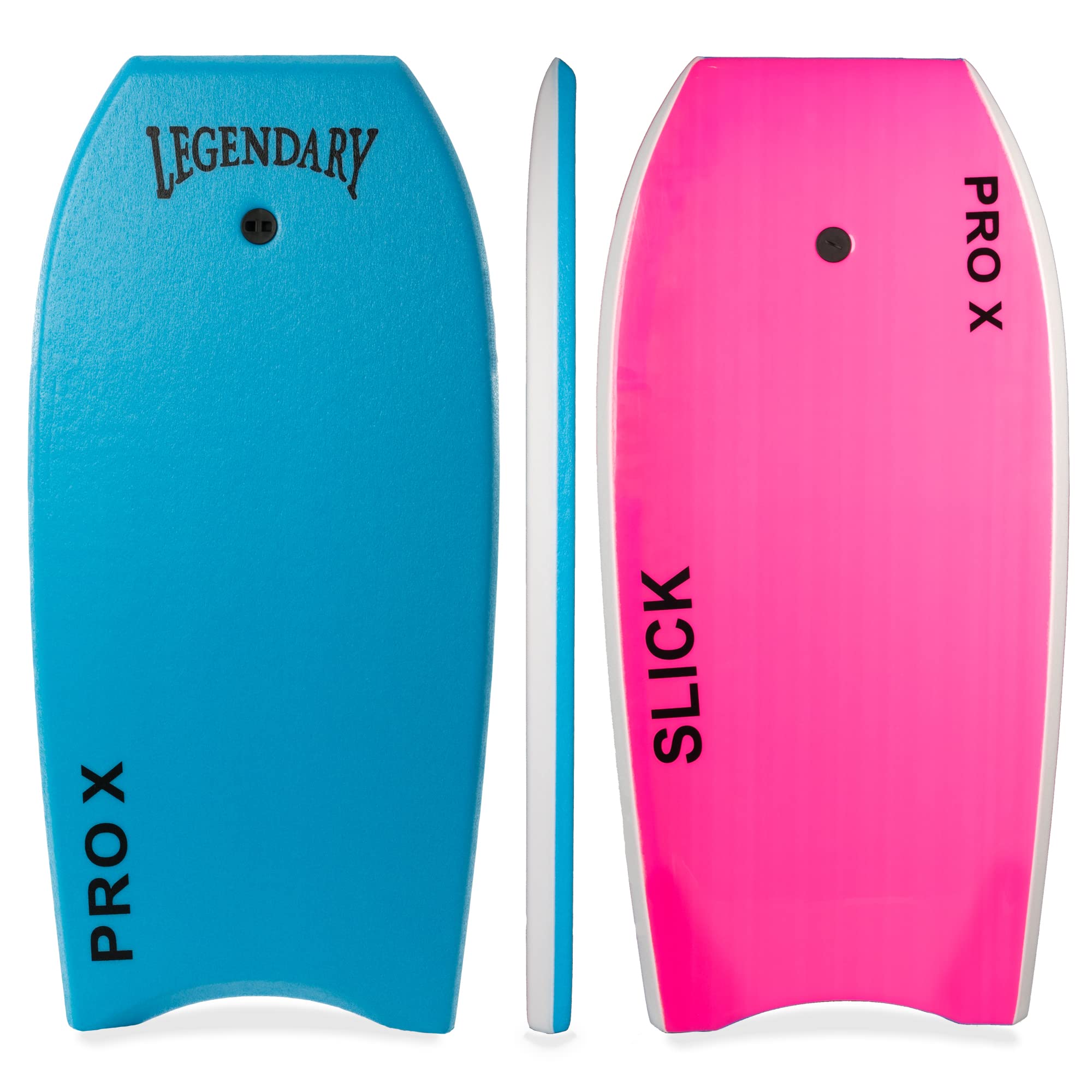 Legendary Pro X Bodyboard - Premium Hard Slick Bottom Boogie Board for Kids & Adults | Durable EPS Core & Leash Included | Perfect for Beach Waves, Surfing & Water Sports