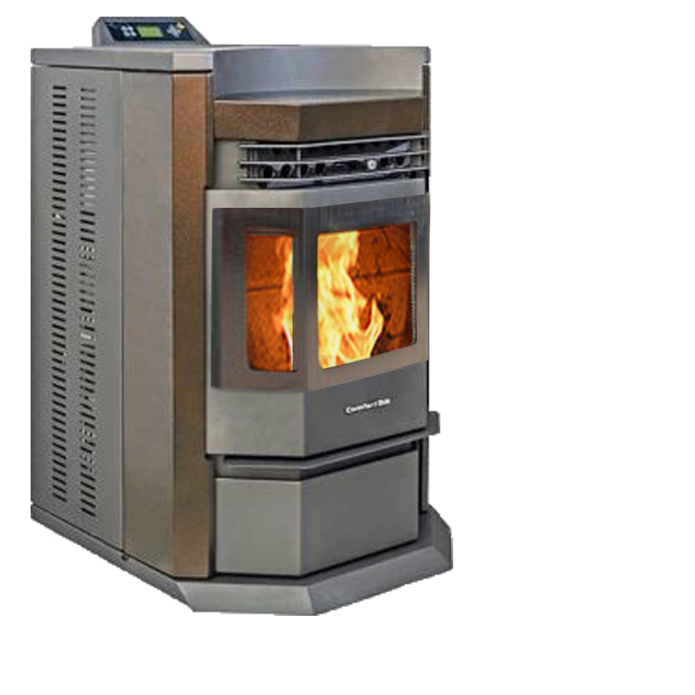 ComfortBilt HP22 N SS Pellet Stove - High Efficiency Brown Wood Pellet Heater for Home, Cabin & RV Use - Eco-Friendly Heating Solution