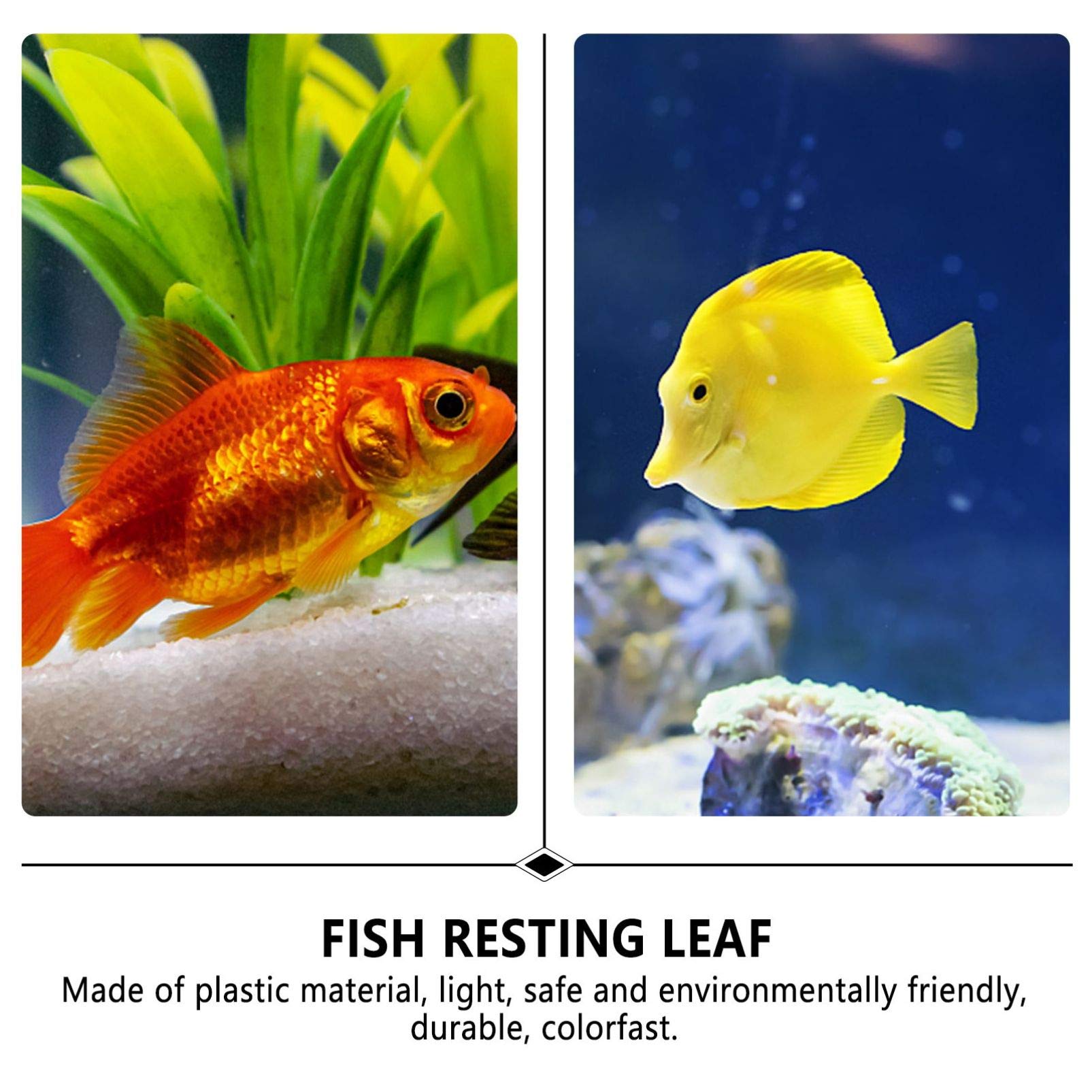 Balacoo 4pcs Artificial Aquarium Leaves - Realistic Fish Tank Decor, Plastic Greenery for Turtle & Cat Anxiety Relief - Perfect for Aquascaping, Reptile Tanks & Small Pet Enrichment