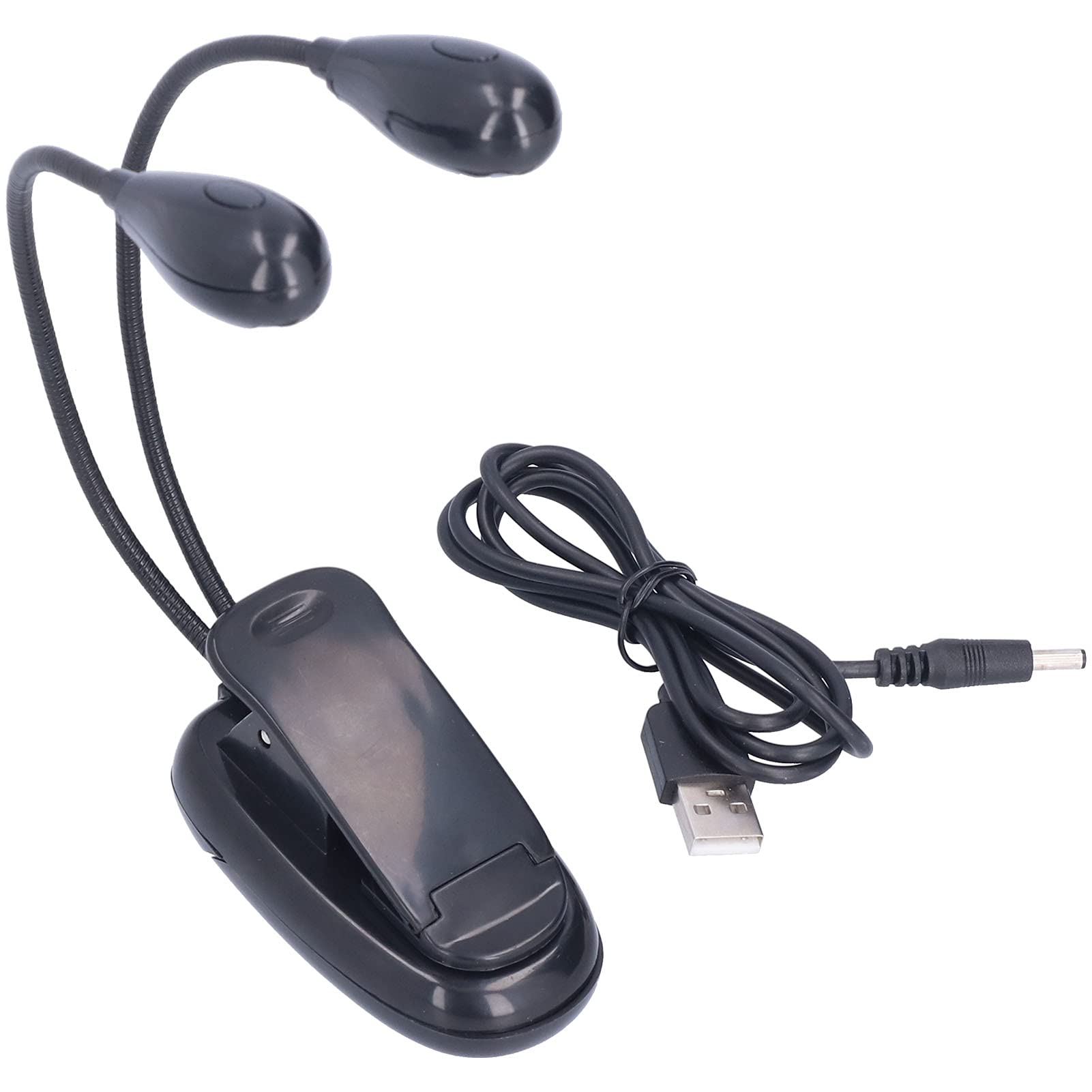 CHICIRIS LED Clip-On Book Light - 360° Rotatable Eye Protection Reading Lamp with 4 LED Beads & Adjustable Brightness - Perfect for Bedroom, Study, Office & Night Reading