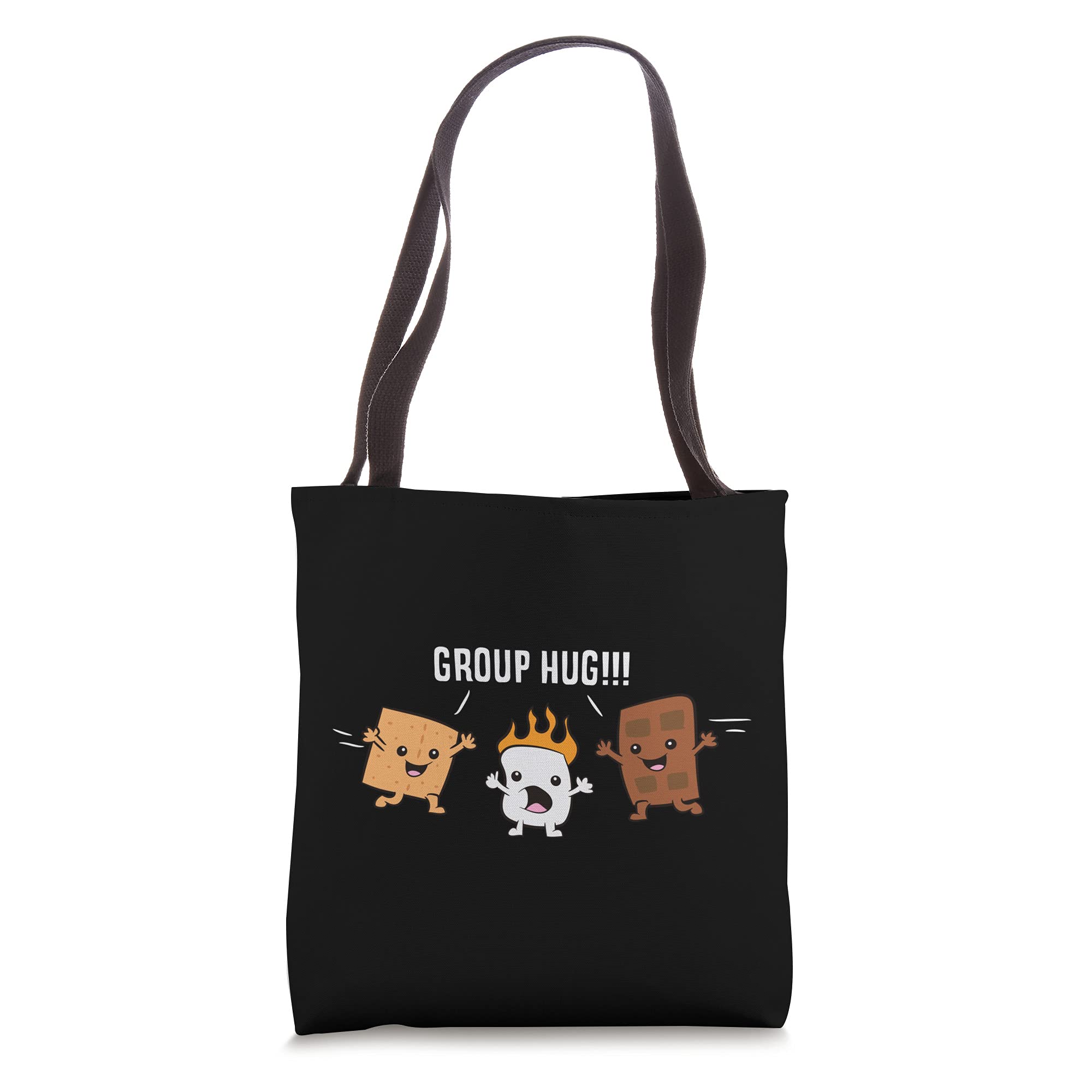 Group Hug Camping Campfire Chocolate Marshmallow S'Mores Tote Bag - Perfect for Outdoor Picnics, Beach Trips & Summer Adventures