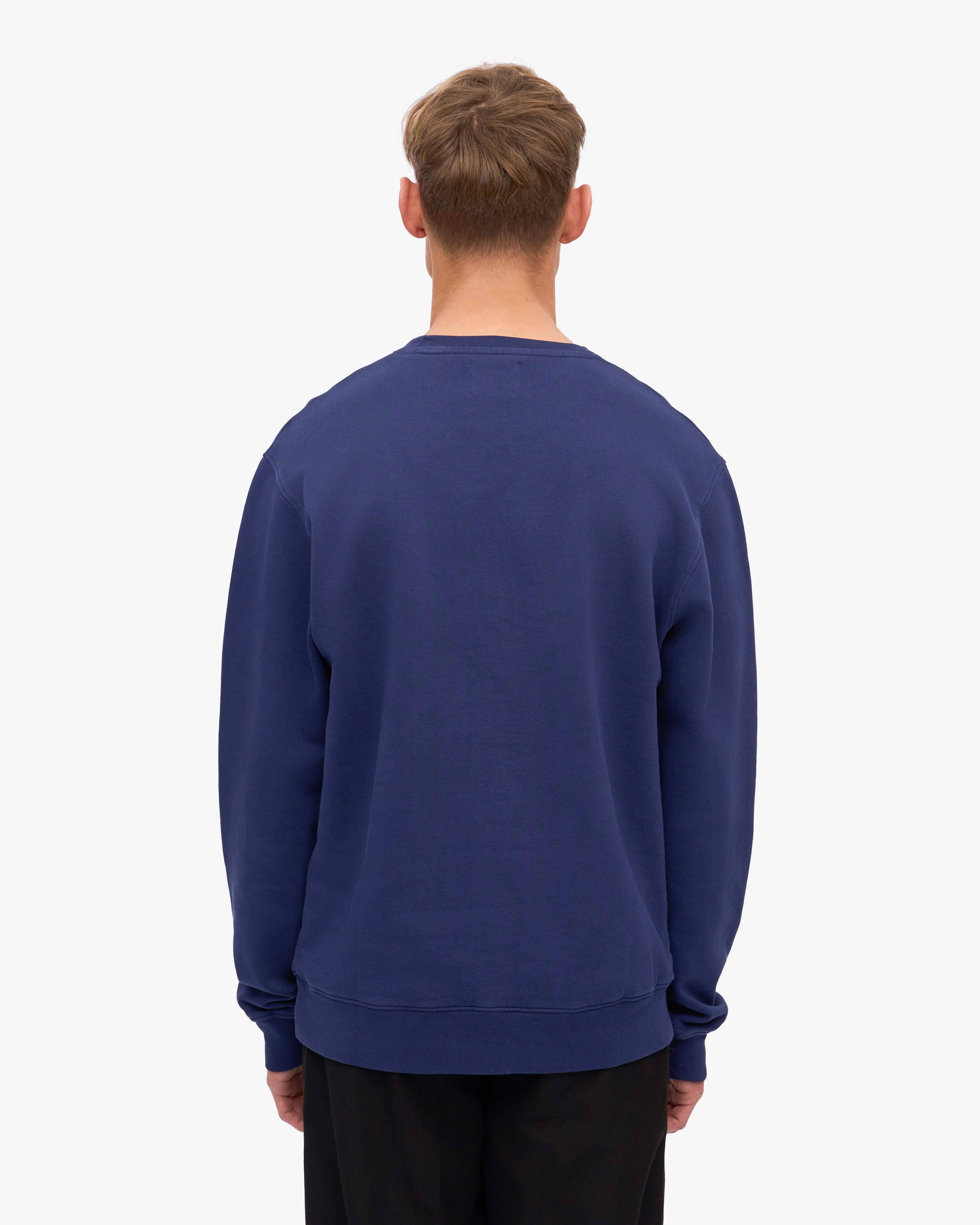 Classic Organic Cotton Crew Neck T-Shirt for Men - Soft & Comfortable Marine Blue Tee - Perfect for Casual Wear, Gym & Everyday Outfits