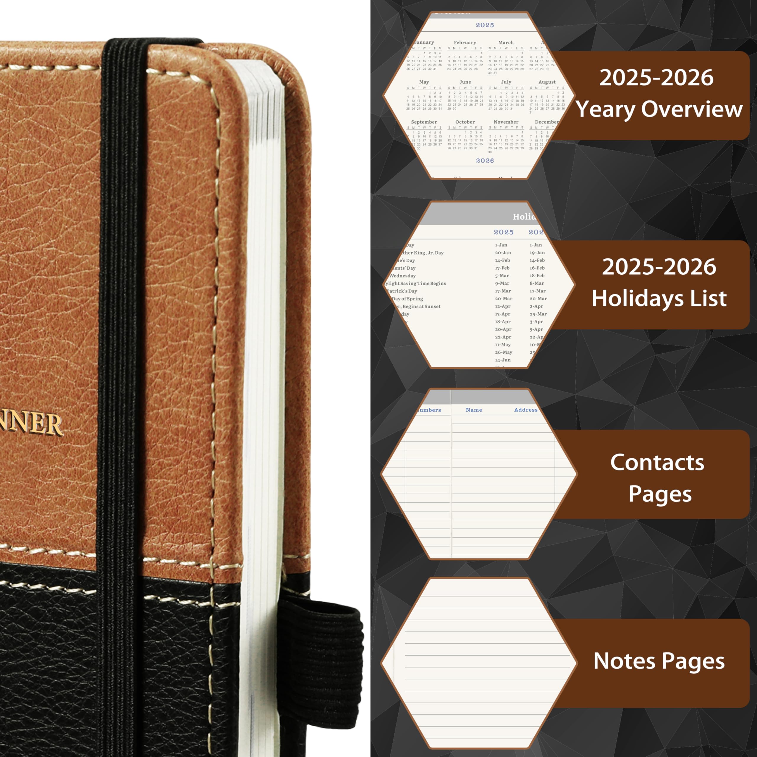 2025-2026 Pocket Planner Calendar | Weekly & Monthly Agenda from July 2025 to June 2026 | 6.4