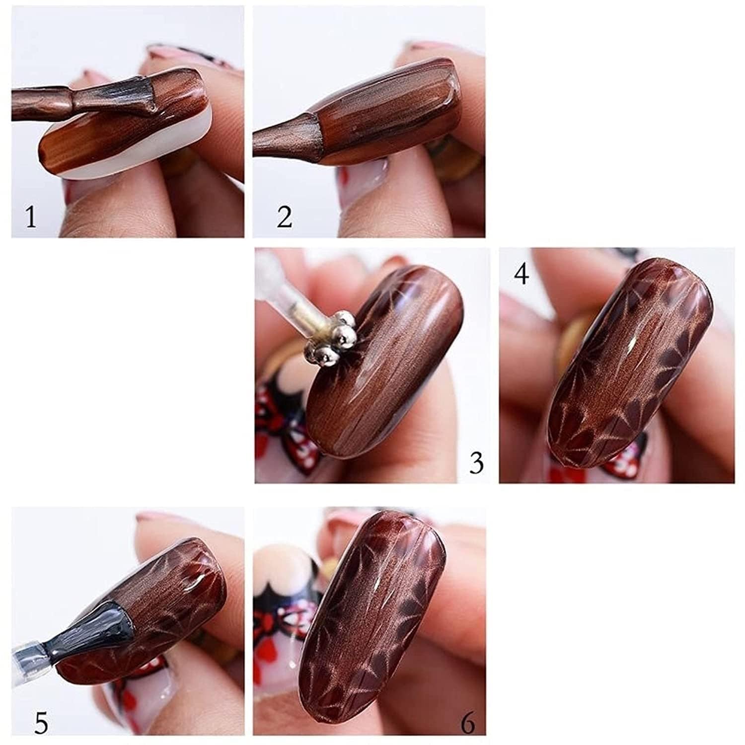 2 Pcs 3D Cat Eye Nail Art Magnetic Pen Set - Double Head Magnet Stick for UV Gel Polish, DIY Manicure Tools - Perfect for Salon & Home Nail Designs