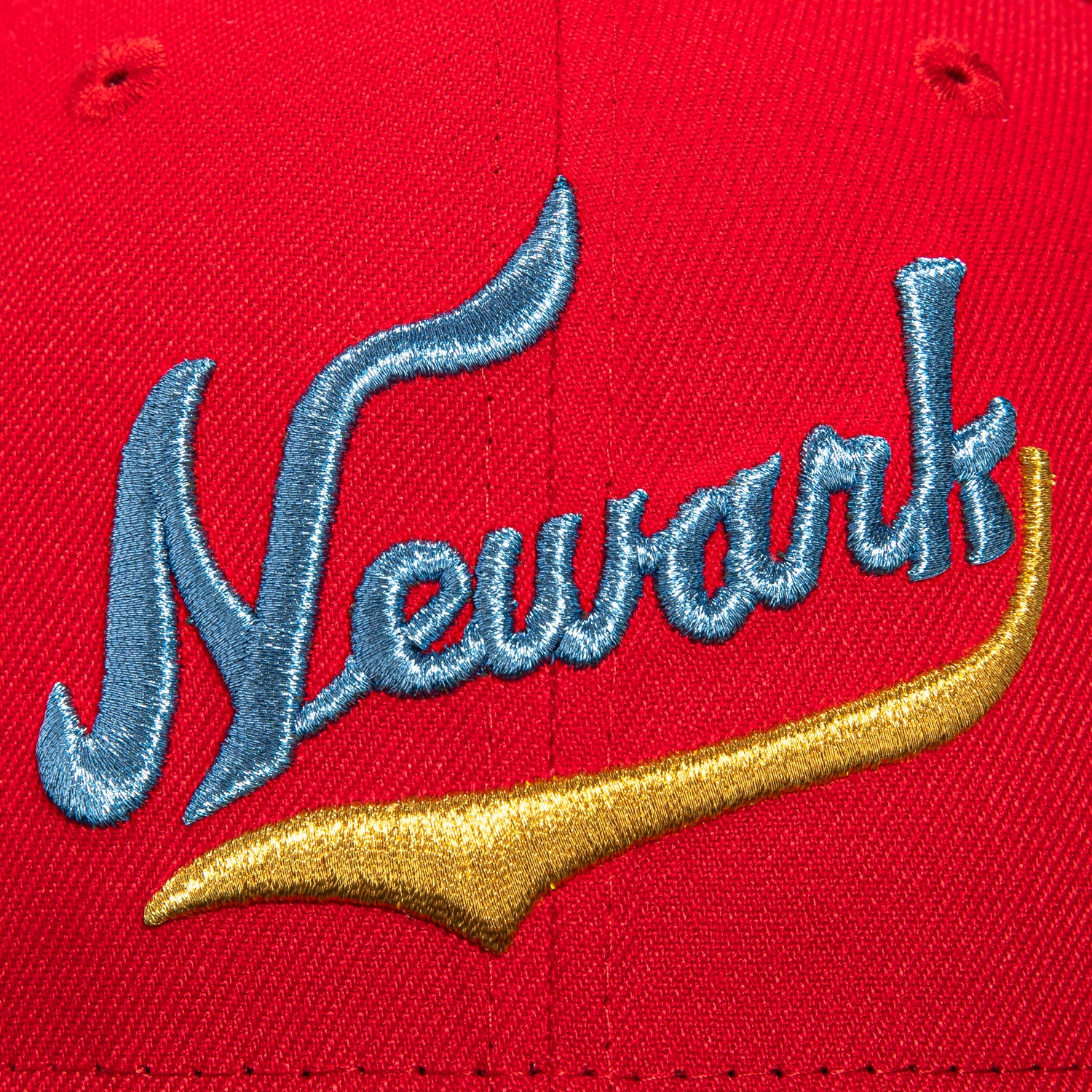 New Era 59Fifty Newark Eagles Negro Leagues Patch Hat - Red & Navy Baseball Cap for Men | Vintage Negro League Baseball Fan Gift | Game Day & Streetwear Fashion Accessory