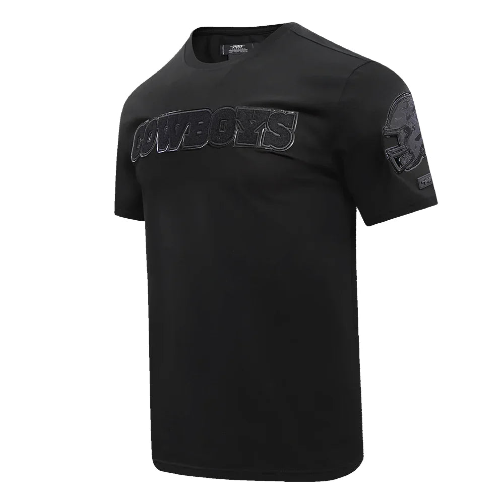 Dallas Cowboys Men's Short Sleeve T-Shirt - Triple Black Pro Standard Cotton Tee for Football Fans, Game Day & Casual Wear
