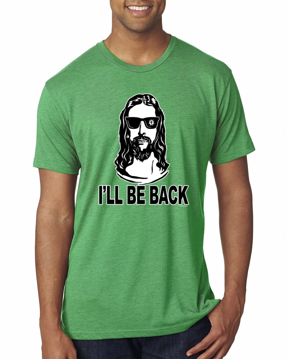 Jesus: I'll Be Back Inspirational Christian Men's Premium Tri-Blend T-Shirt - Comfortable Faith-Based Apparel for Church, Bible Study & Daily Wear