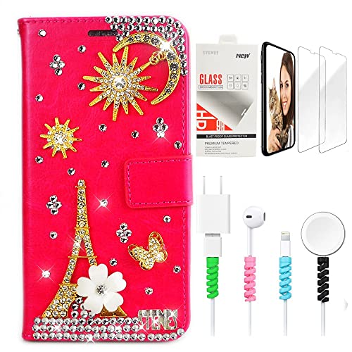 Red, Sun&Moon Eiffel Tower Flower Butterfly
