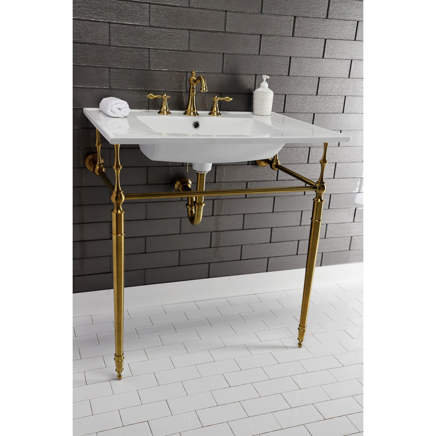 Continental 31 x 22 Inch White Ceramic Bathroom Vanity Top with 3 Hole Faucet & Integrated Basin - Perfect for Modern Bathroom Renovations & Small Space Solutions