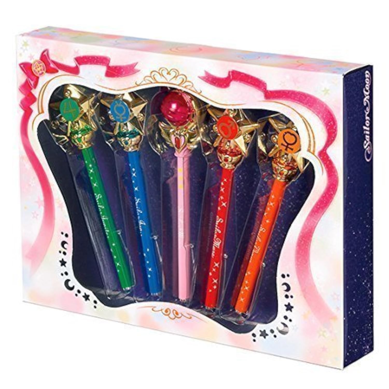Bandai Sailor Moon Prism Stationery Set - Planet Attack Ballpoint Pen & Pointer for School, Office & Anime Collectors | Cute Japanese Stationery Gift