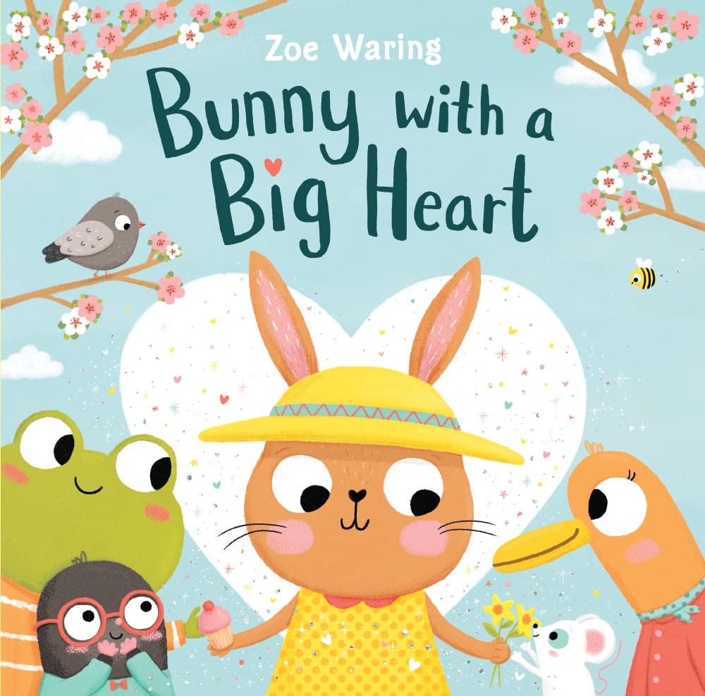 Cute Bunny Plush Toy with Big Heart - Soft Stuffed Animal Gift for Kids, Valentine's Day & Easter Decor