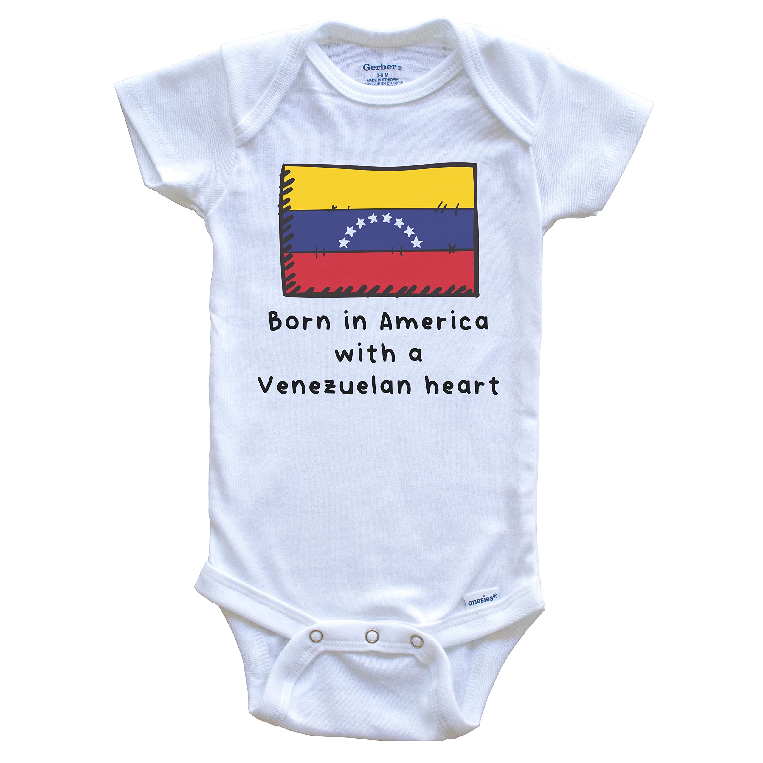 Venezuela Flag Baby Bodysuit - Cute One-Piece Infant Outfit with American Design | Perfect for Holidays, Cultural Events & Photo Shoots