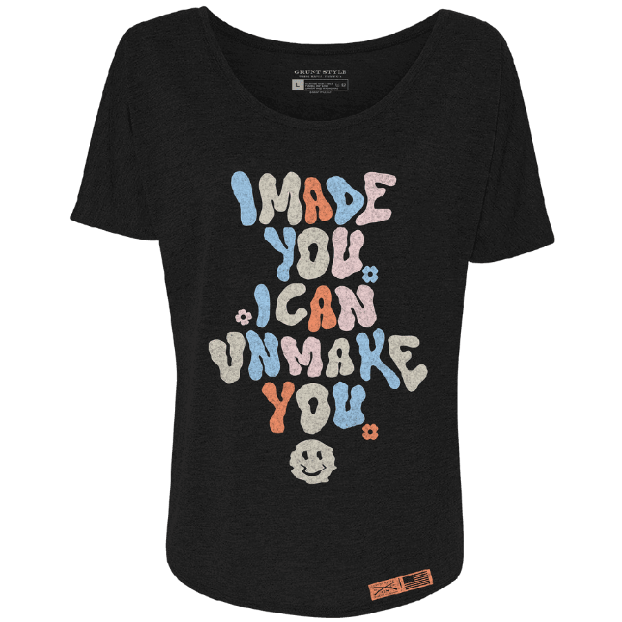 Women's Slouchy Unmake You T-Shirt - Soft & Comfortable Black Tee for Casual Wear & Everyday Outfits