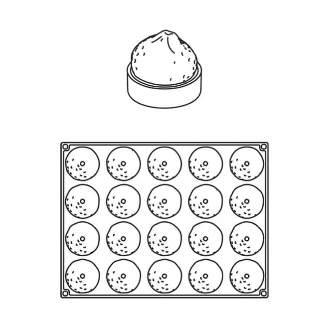 Pavoflex Citron 20 Forms Cedric Grolet - Premium Silicone Baking Molds for Professional Pastry Chefs - Perfect for Macarons, Chocolate, and Cake Decorating