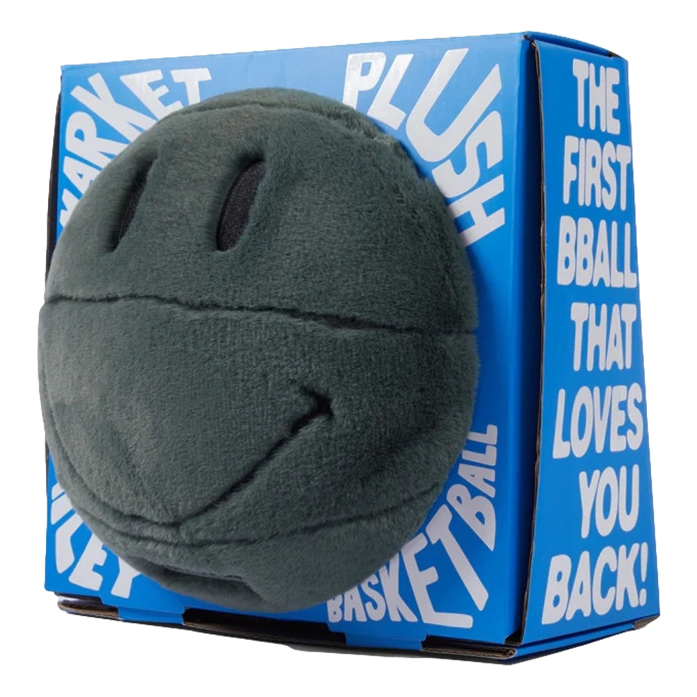 Smiley Sherpa Basketball Pillow - Soft & Cozy Olive Green Plush Throw Pillow for Home Decor, Bedroom, Dorm Room, and Game Room - Perfect for Sports Fans and Gift Giving