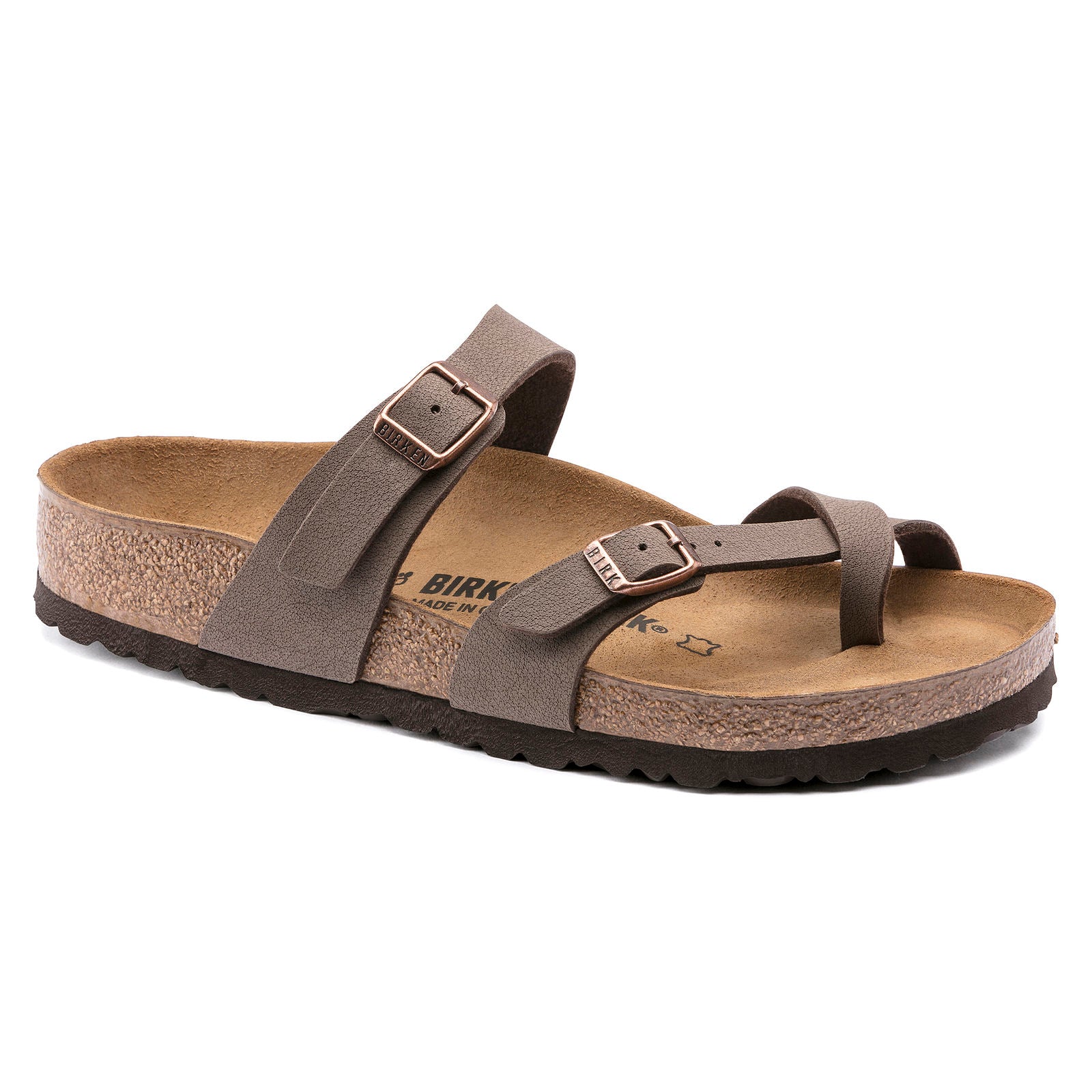 Birkenstock Mayari Birkibuc Sandals for Women - Comfortable Leather Straps & Cork Footbed - Perfect for Casual Wear, Beach, and Summer Outfits