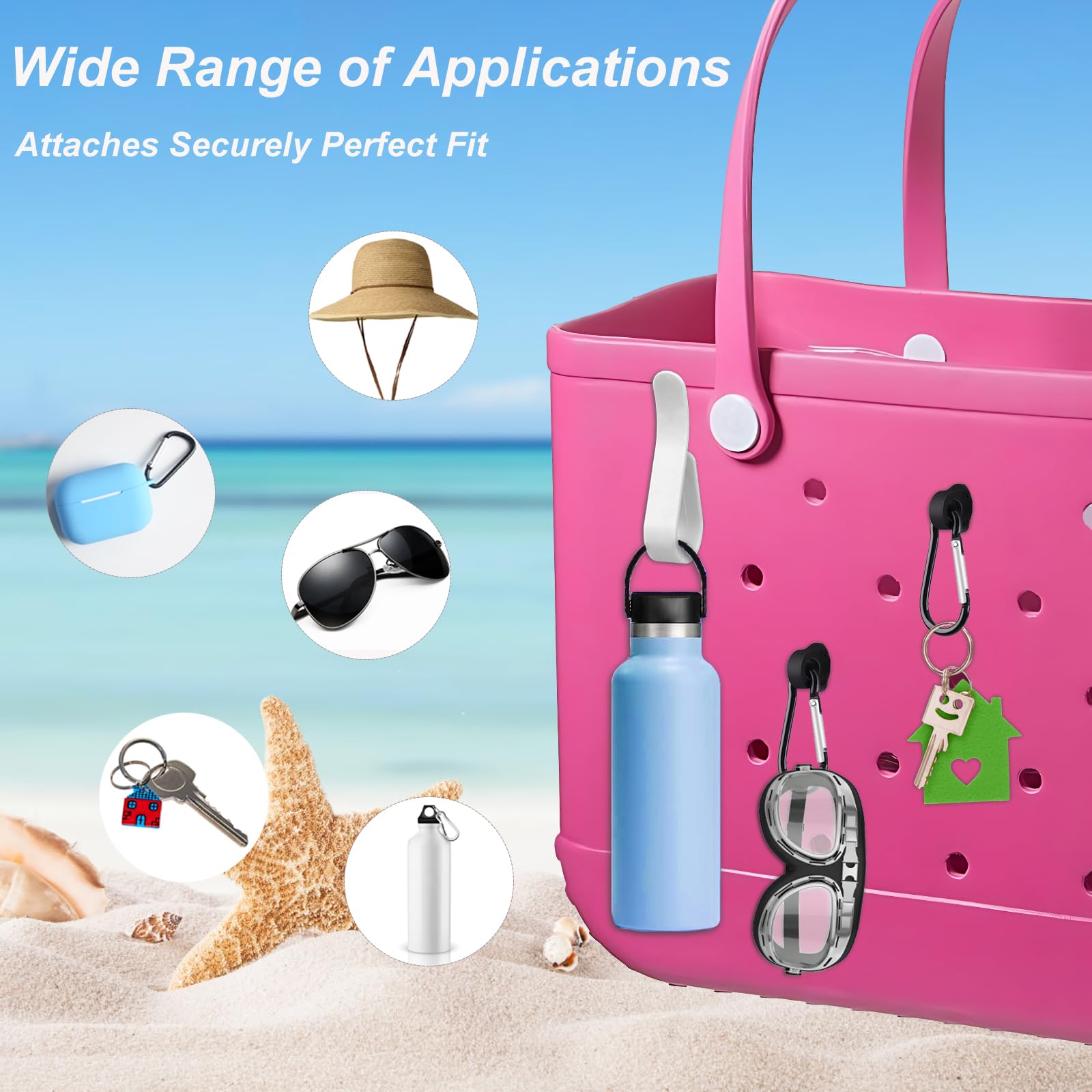 Clear Insert Bag for Beach Tote - Waterproof Travel Organizer Pouch for Cosmetics, Toiletries & Makeup Brushes | Perfect for Beach Vacations, Gym Bags & Travel Essentials Storage