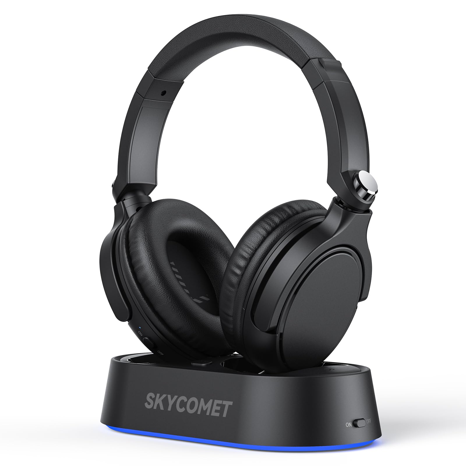 **Wireless TV Headphones for Seniors – Bluetooth 5.0 Over-Ear Headset with 65-Hour Battery Life, No Audio Delay, Universal TV Compatibility & Charging Base – Perfect Gift for Elderly & Parents (Ideal for Watching TV, Movies & Relaxing at Home)**