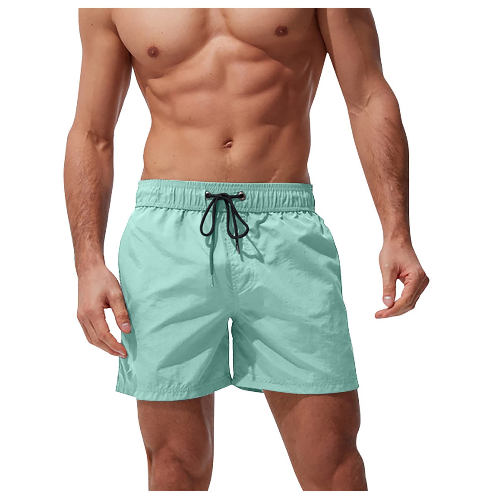 Men's Quick-Dry Swim Shorts - Waterproof Beach Casual Shorts with Printed Design - Perfect for Swimming, Surfing, and Summer Vacation