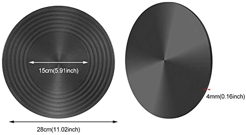 11-Inch Aluminum Heat Diffuser Plate - Induction & Gas Stove Compatible - Fast Thawing Tray for Frozen Food - Perfect for Defrosting, Even Cooking on Glass Cooktops & Gas Stoves - Ideal for Kitchens, Restaurants & Outdoor Cooking
