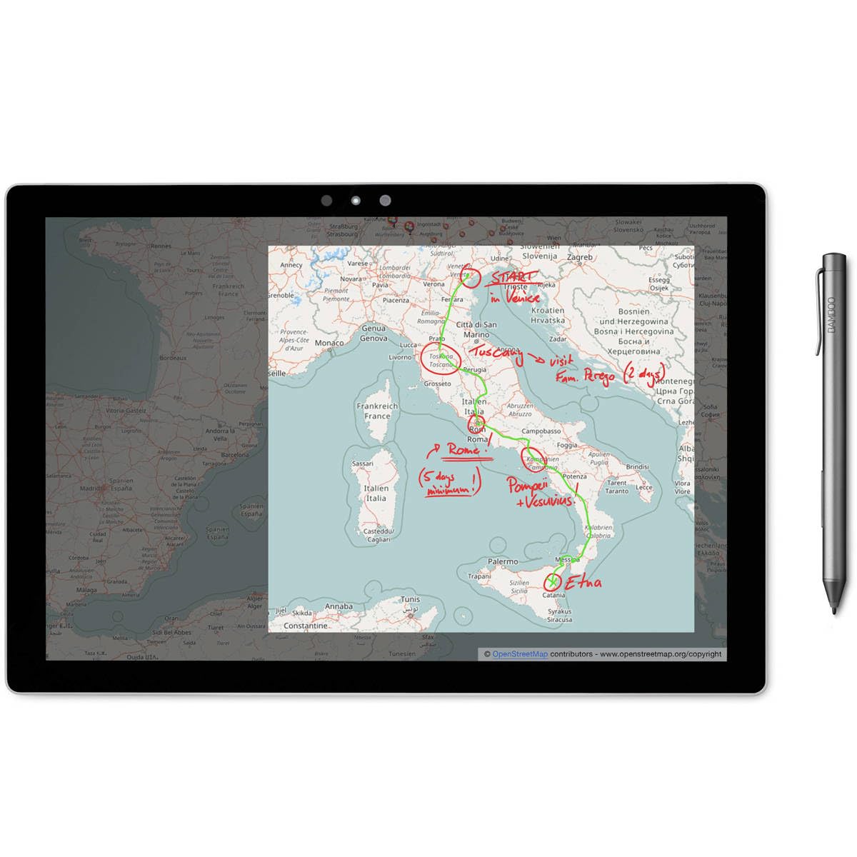 Wacom Bamboo Ink 2nd Gen Smart Stylus for Windows Ink | Grey Compact Design | Perfect for Note-Taking, Sketching & Digital Art