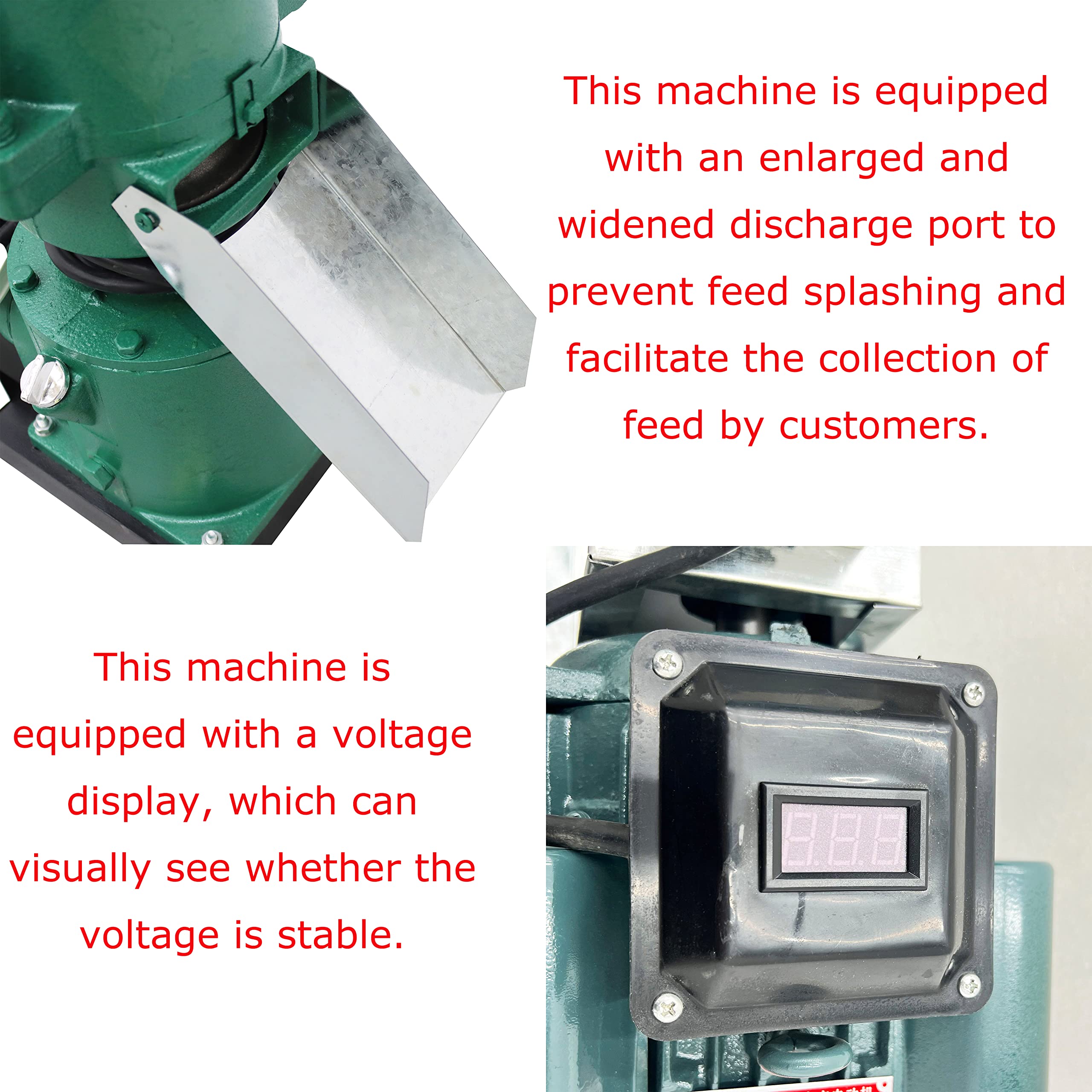 INTSUPERMAI 5mm Animal Feed Pellet Mill Machine - 2 Roller Design for Fish, Chicken, Duck & Rabbit Food - 220V 150KG/H Output - Perfect for Farm, Homestead & Pet Food Production