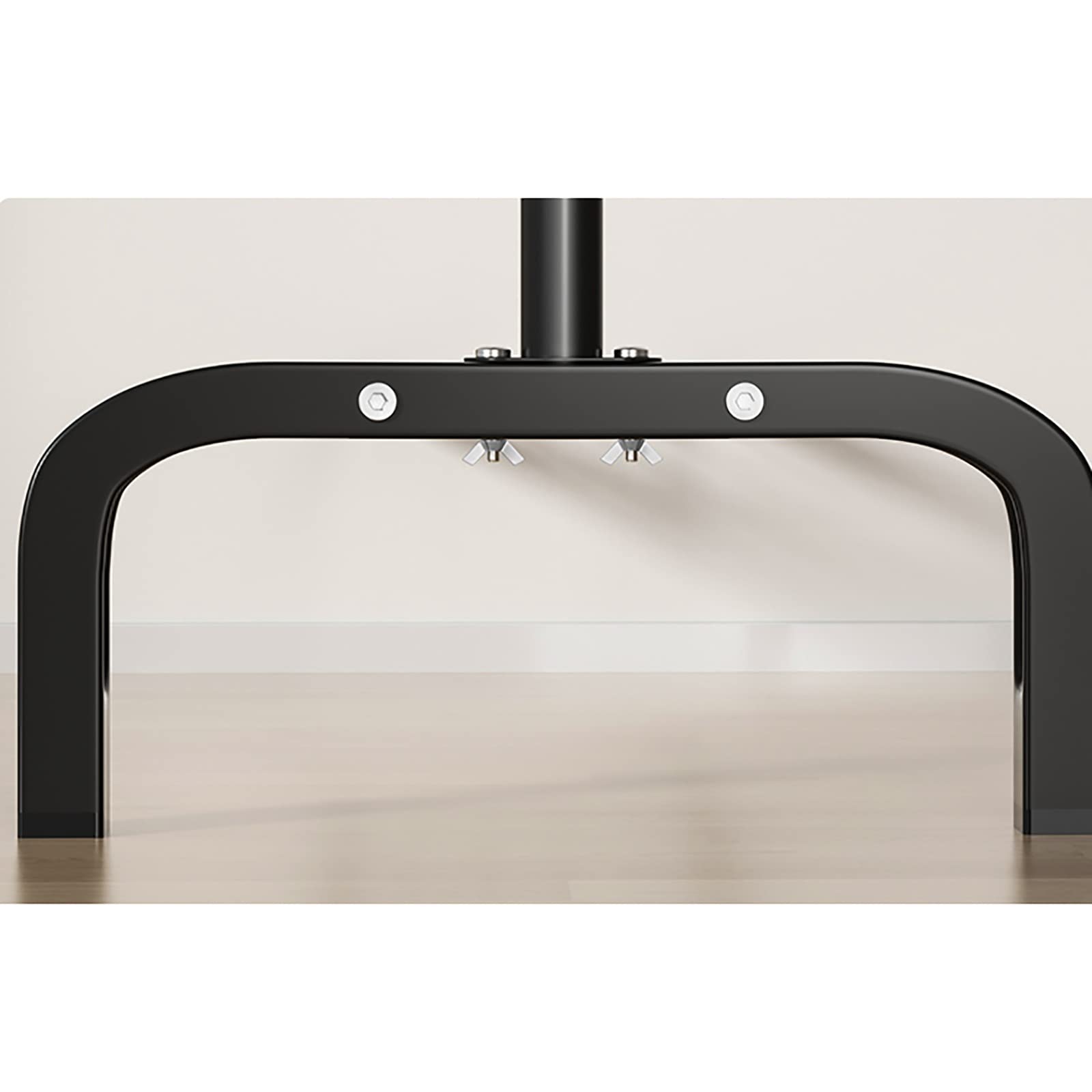 Black Single Pole Coat Rack Floor Hanger - Freestanding Clothes Rod for Bedroom, Entryway & Closet Organization - Durable Indoor Coat Stand for Jackets, Hats & Scarves (Perfect for Apartments, Dorms & Small Spaces)
