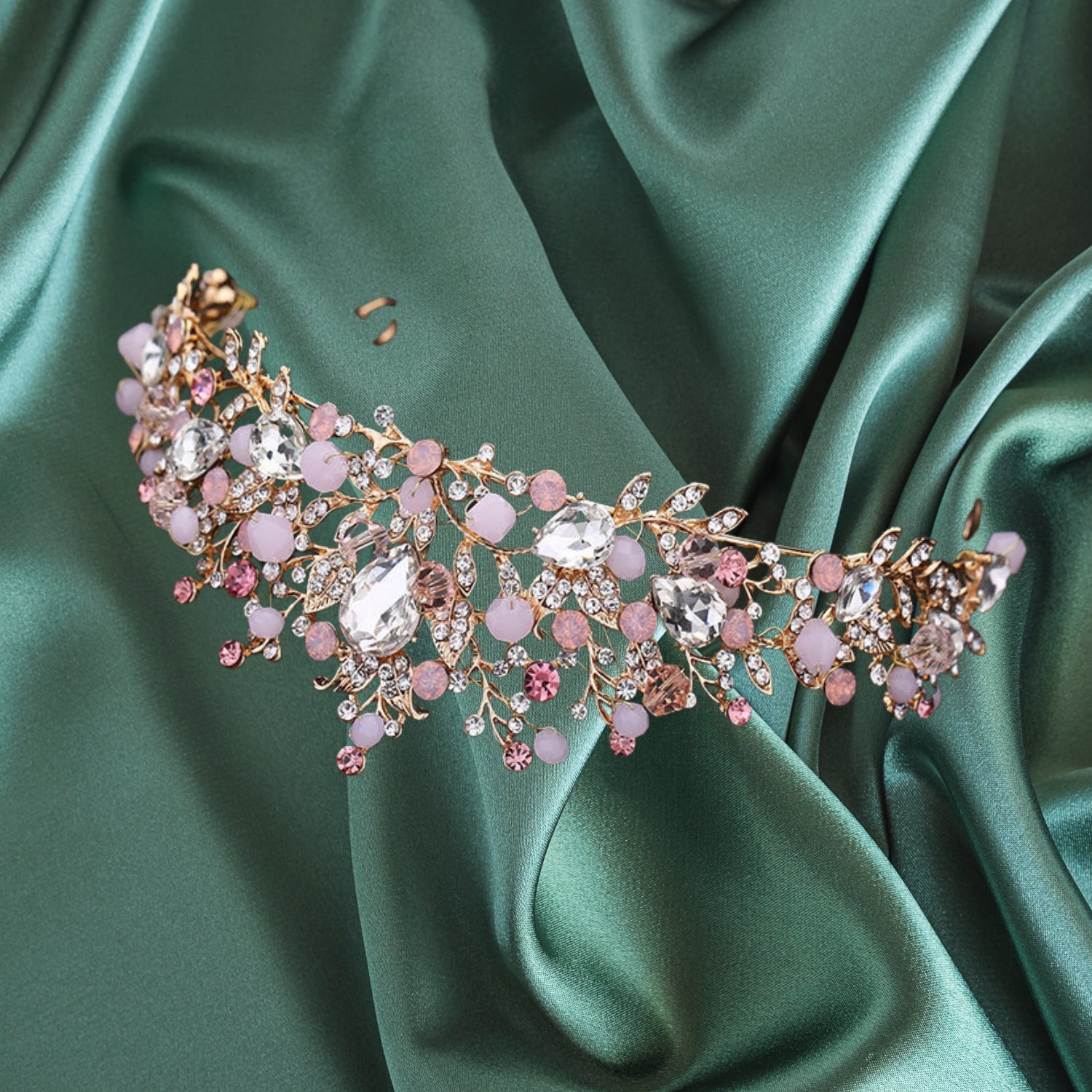 Elegant Wedding Tiara Crown for Women & Girls - Bridal Headpiece for Prom, Birthday Party, Christmas - Perfect Hair Accessory for Brides, Princesses & Special Occasions