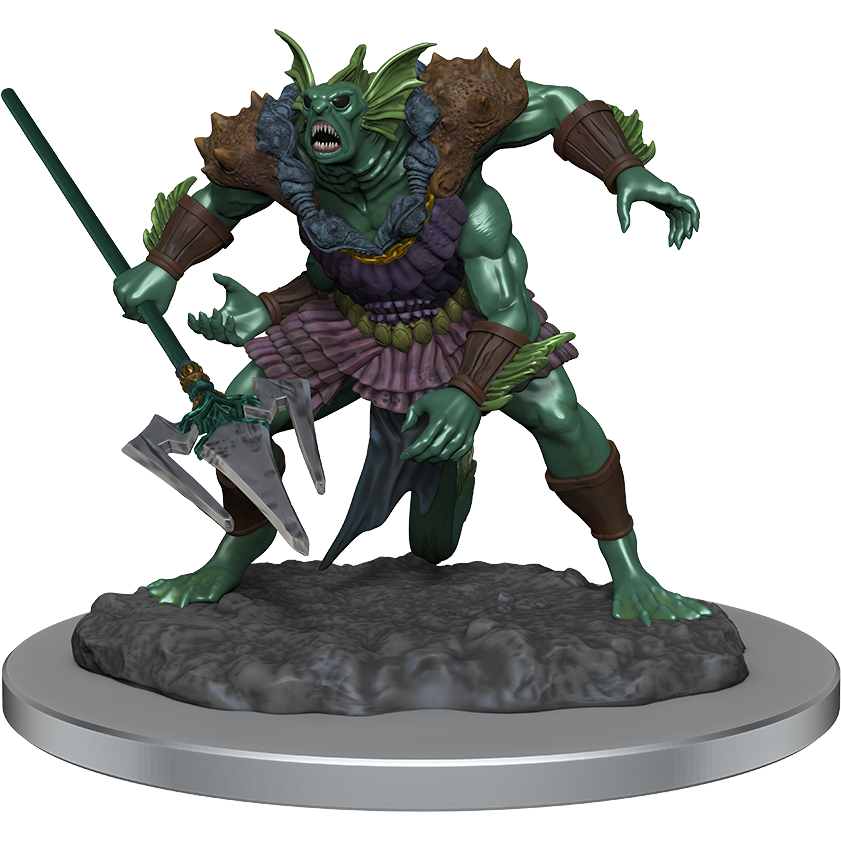 D&D Miniatures - Nolzur's Marvelous Miniatures Sahuagin Baron Figurine for Tabletop RPG & Dungeons & Dragons Game Scenes