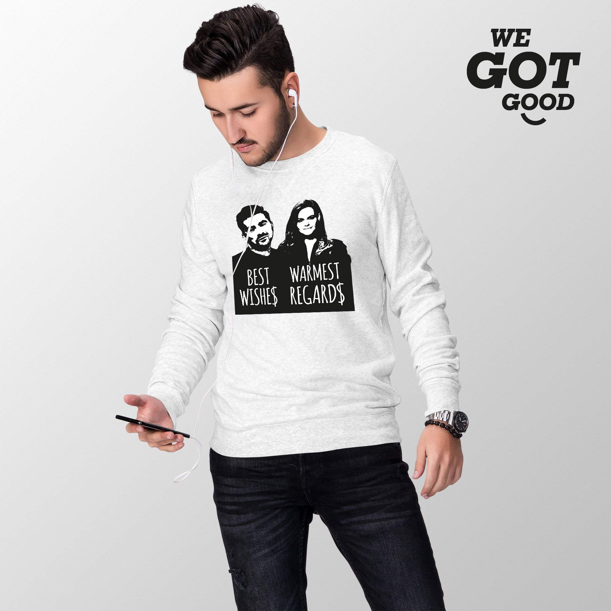 David Rose Sweatshirt - Best Wishes Warmest Regards Funny TV Show Inspired Pullover | Perfect for Schitt's Creek Fans, Casual Wear & Gift Giving