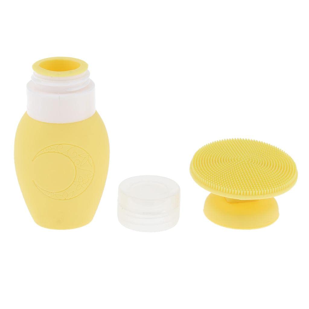 LOSA 70ml Refillable Empty Travel Bottles for Shampoo, Lotion & Makeup - Leak Proof Squeeze Containers with Flip Cap (Yellow) | Perfect for Toiletries, Cosmetics & Airplane Carry On