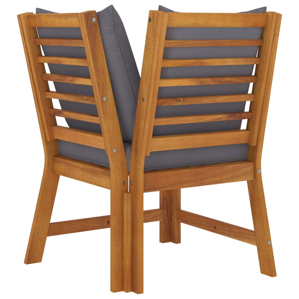 3 Piece Outdoor Patio Furniture Set - Acacia Wood Garden Lounge Sectional Sofa with Cushions & Coffee Table - Perfect for Backyard, Poolside, Porch or Deck Relaxation