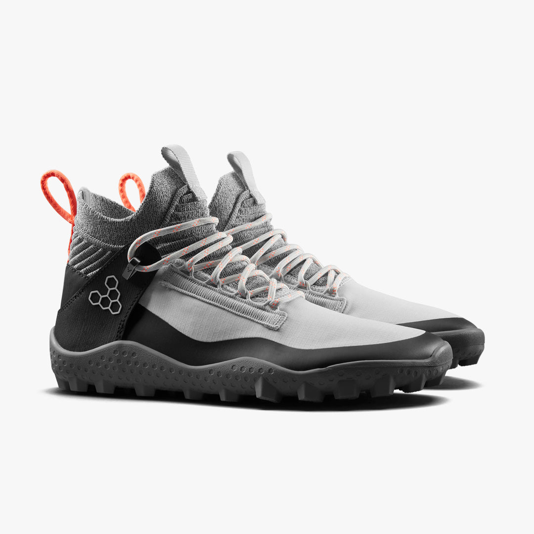 Vivobarefoot Men's Magna Lite WR SG Waterproof Hiking Shoes - Lunar Rock | Lightweight & Durable for Outdoor Adventures, Trail Running & Travel